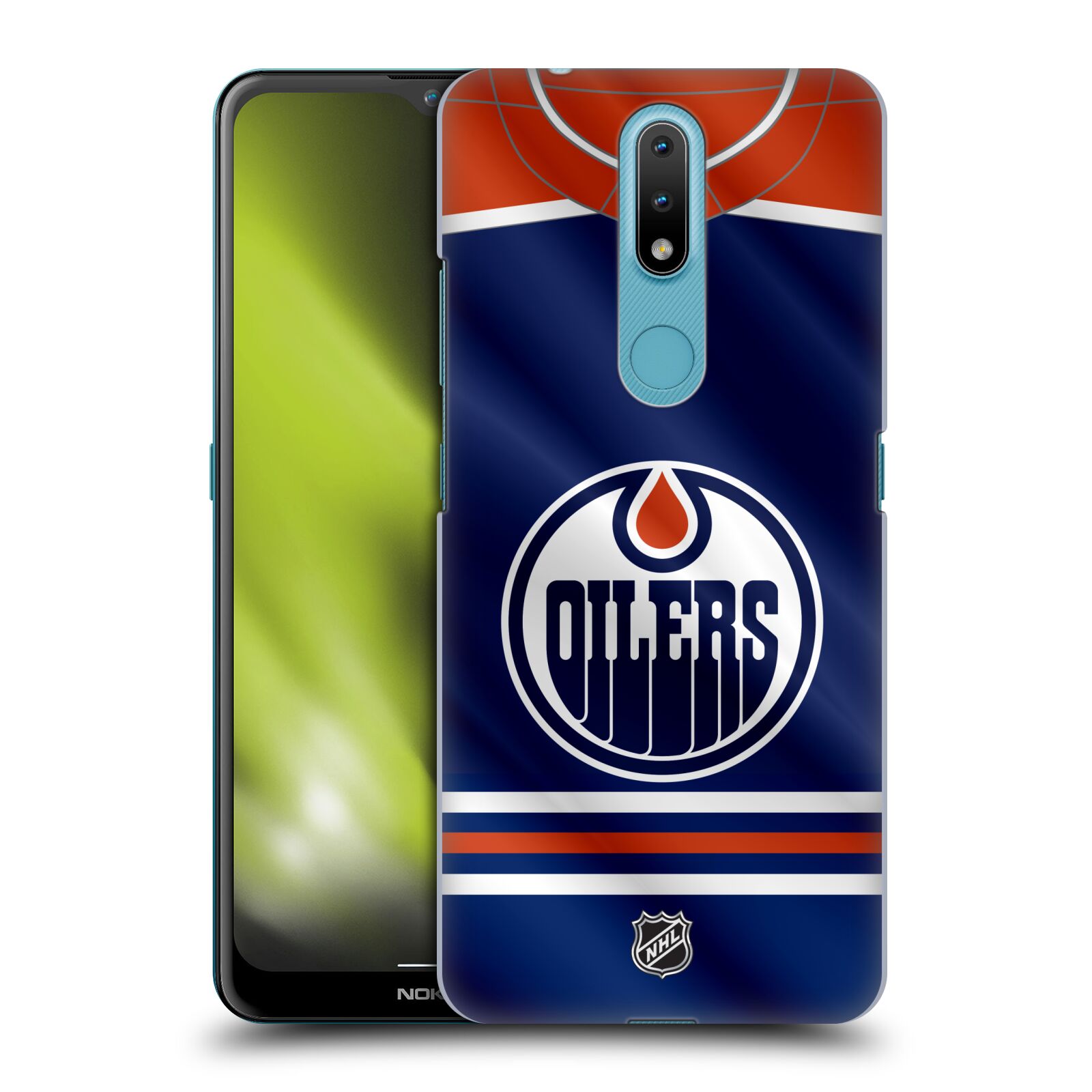 Pouzdro na mobil Nokia 2.4 - HEAD CASE - Hokej NHL - Edmonton Oilers - Dres
