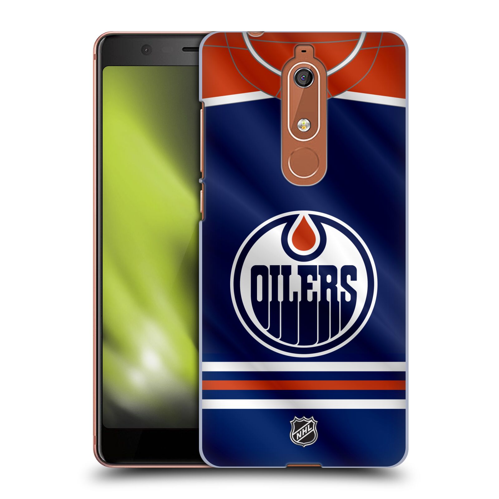 Pouzdro na mobil Nokia 5.1 - HEAD CASE - Hokej NHL - Edmonton Oilers - Dres