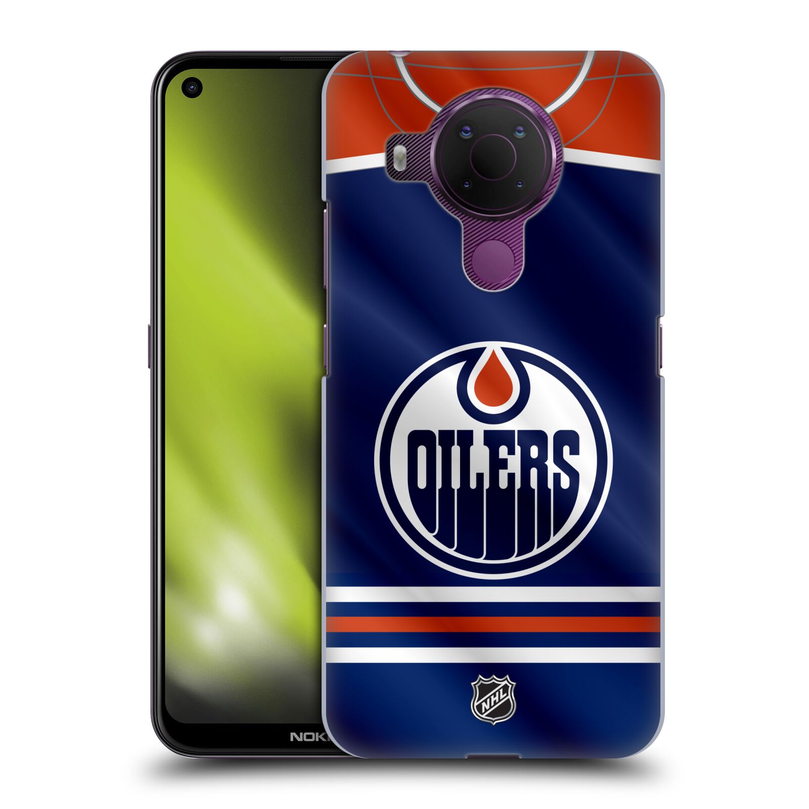 Pouzdro na mobil Nokia 5.4 - HEAD CASE - Hokej NHL - Edmonton Oilers - Dres