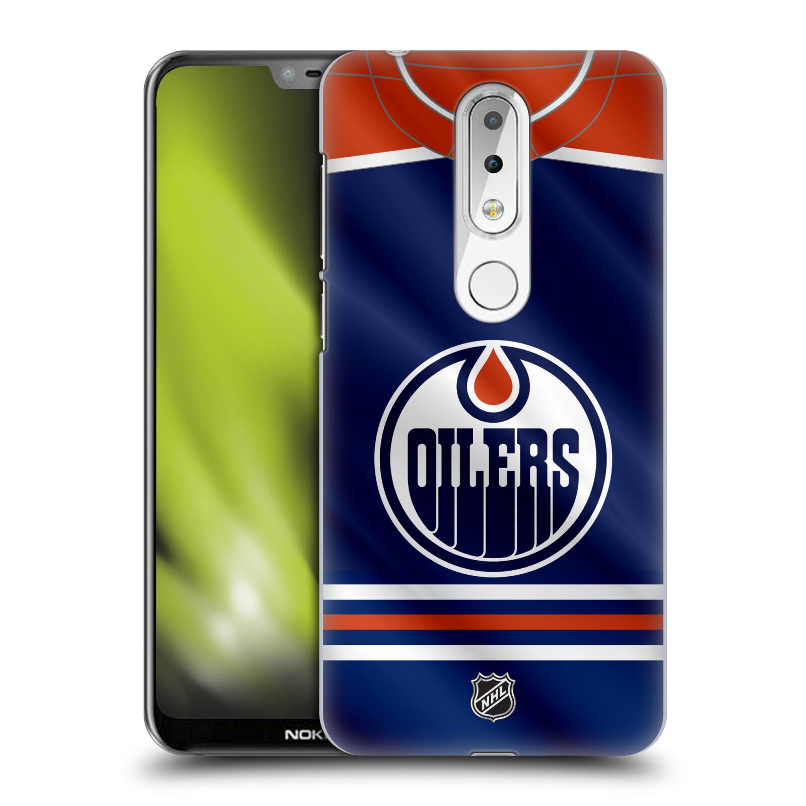 Pouzdro na mobil Nokia 6.1 PLUS - HEAD CASE - Hokej NHL - Edmonton Oilers - Dres
