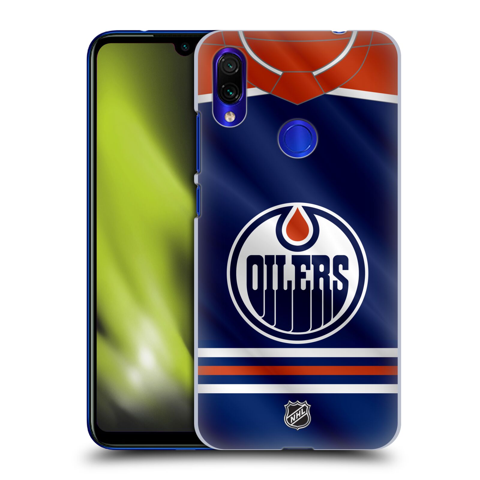 Pouzdro na mobil Xiaomi Redmi Note 7 - HEAD CASE - Hokej NHL - Edmonton Oilers - Dres