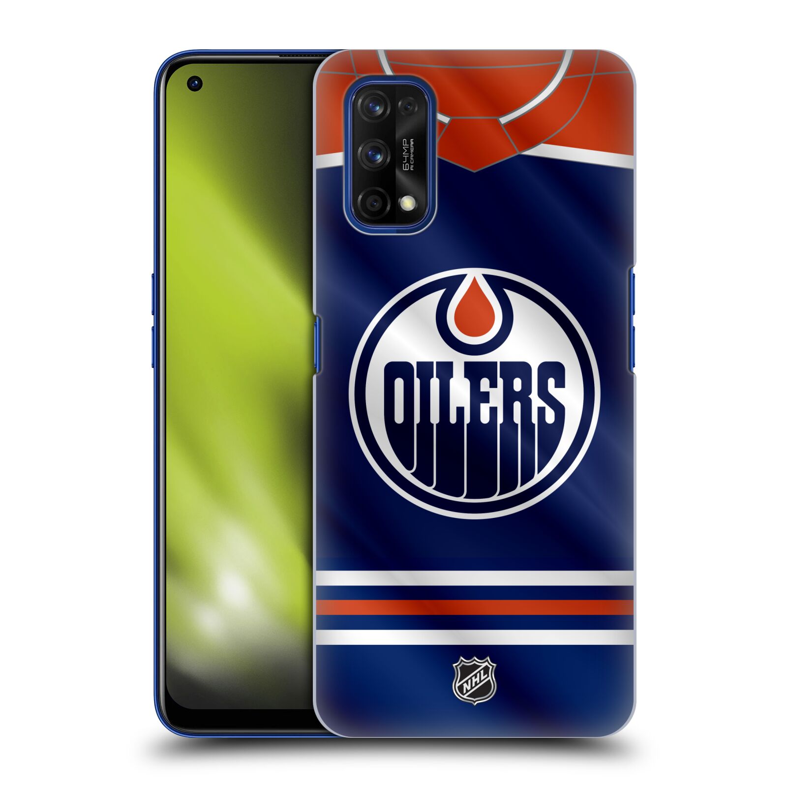 Pouzdro na mobil Realme 7 PRO - HEAD CASE - Hokej NHL - Edmonton Oilers - Dres