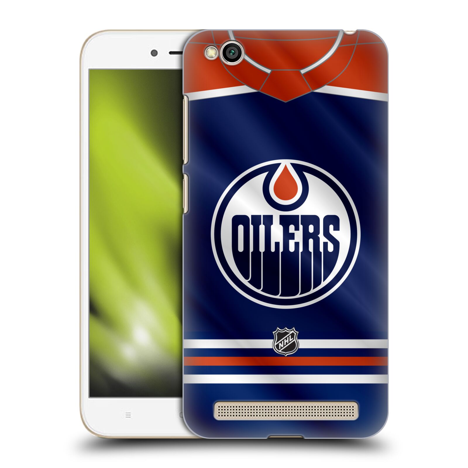 Pouzdro na mobil Xiaomi Redmi 5A - HEAD CASE - Hokej NHL - Edmonton Oilers - Dres