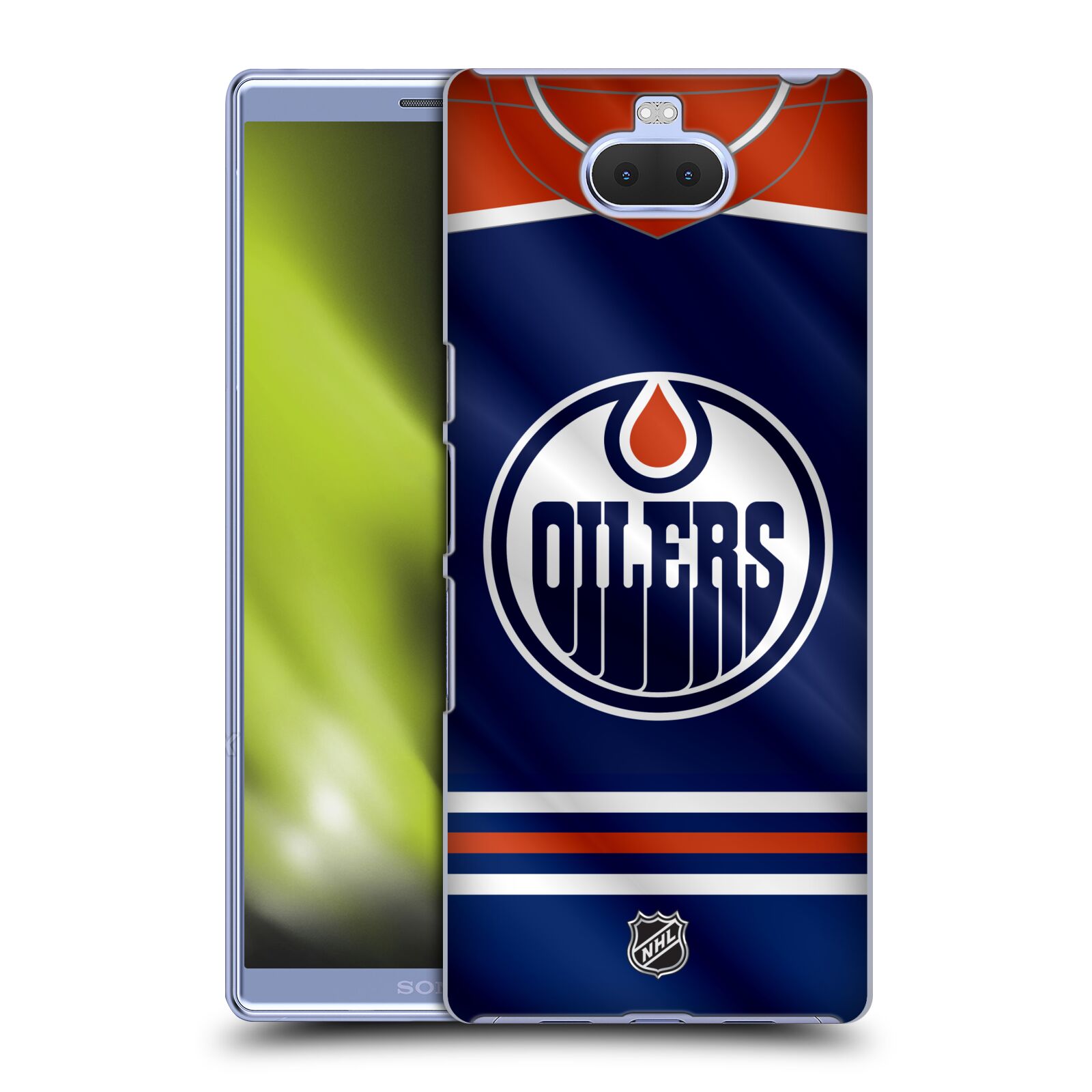 Pouzdro na mobil Sony Xperia 10 - HEAD CASE - Hokej NHL - Edmonton Oilers - Dres