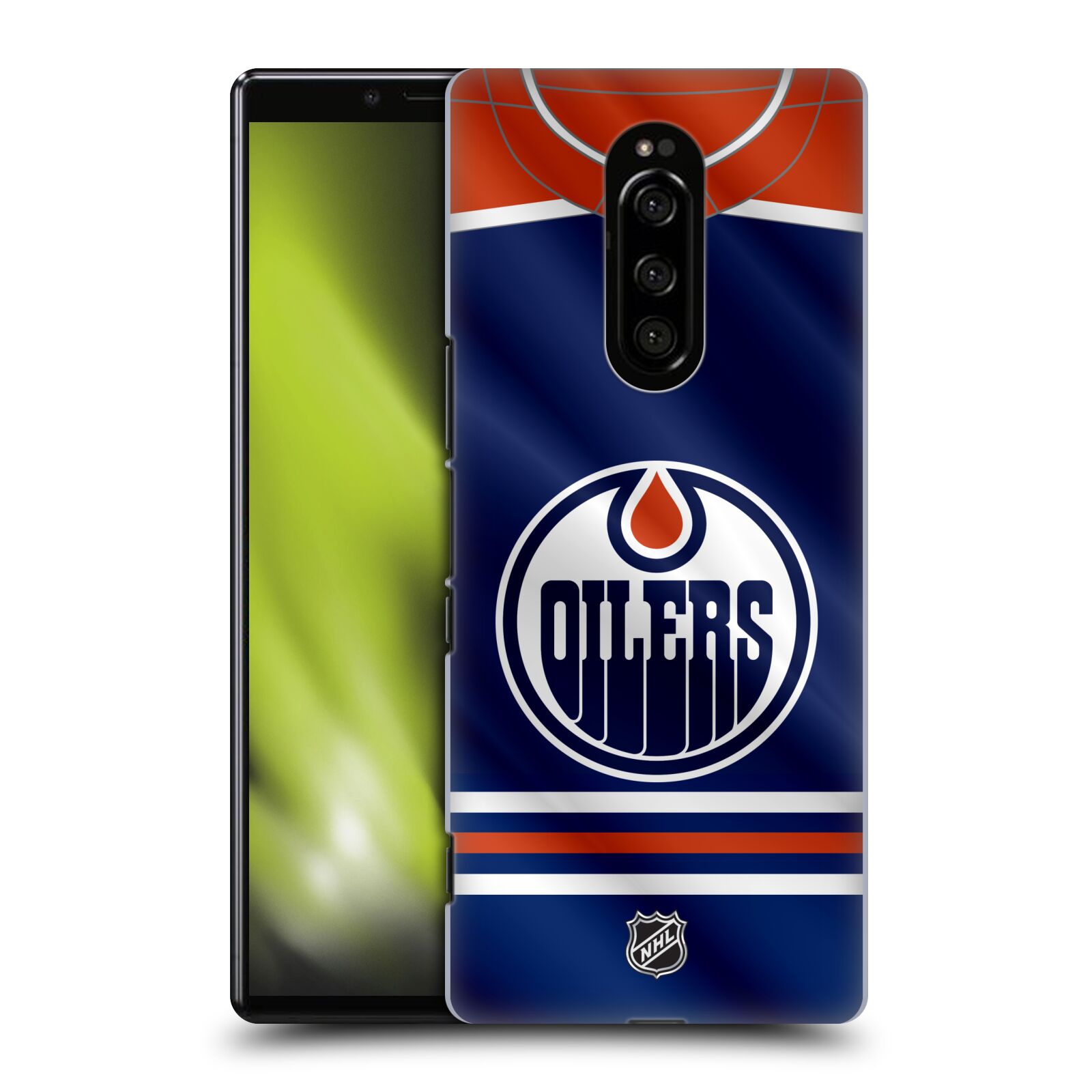 Pouzdro na mobil Sony Xperia 1 - HEAD CASE - Hokej NHL - Edmonton Oilers - Dres