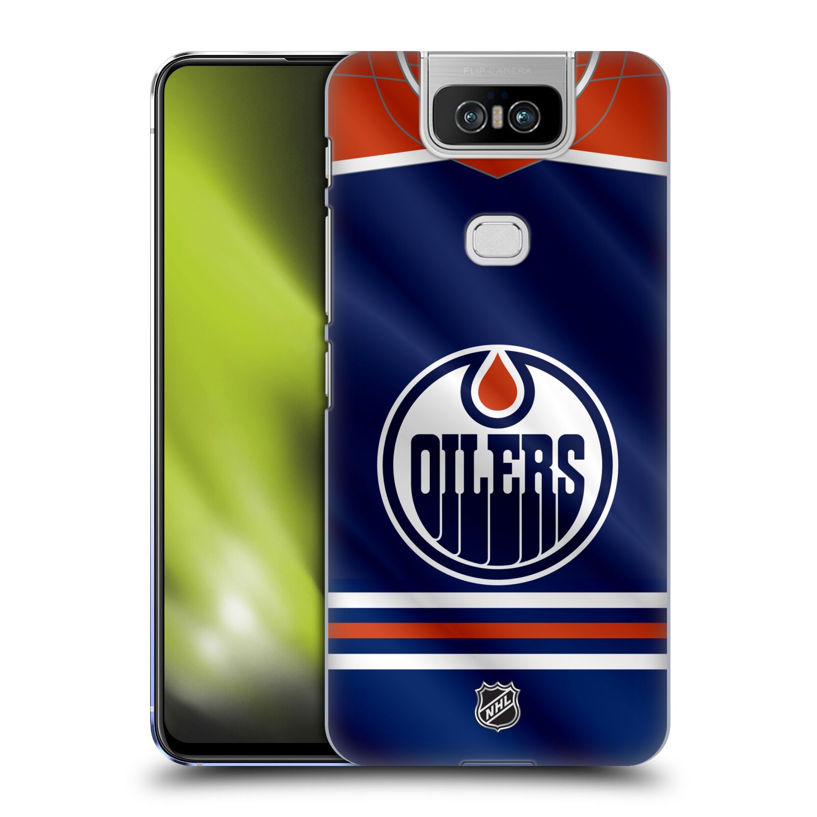 Pouzdro na mobil ASUS Zenfone 6 ZS630KL - HEAD CASE - Hokej NHL - Edmonton Oilers - Dres
