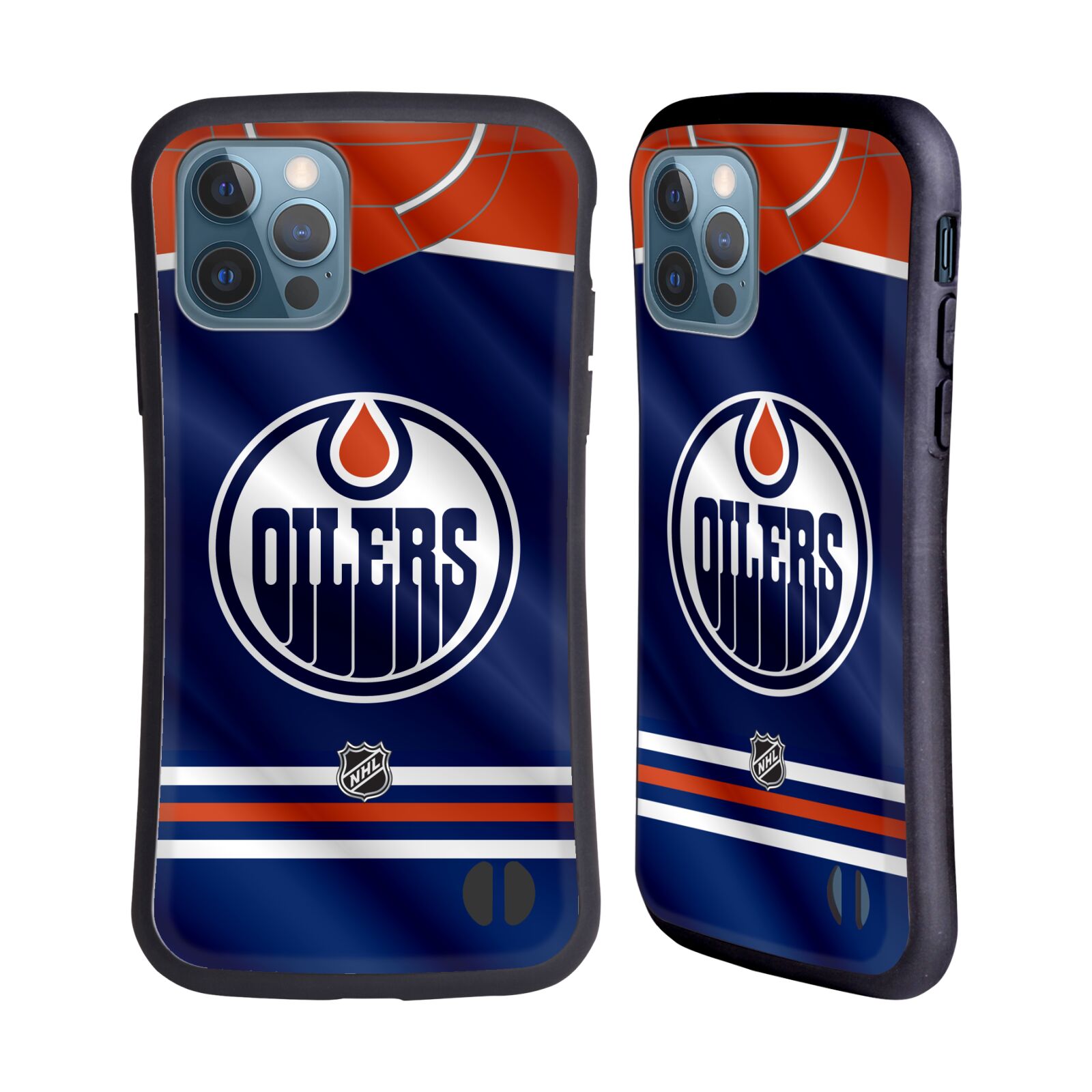Obal na mobil Apple iPhone 12 / 12 PRO - HEAD CASE - NHL - Edmonton Oilers znak dres