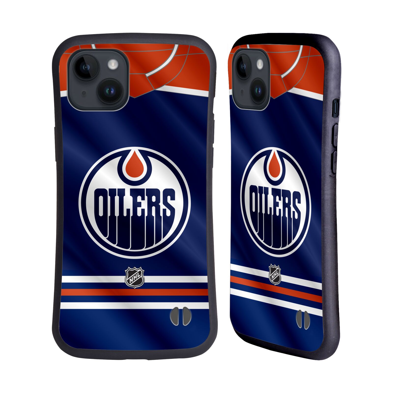 Obal na mobil Apple iPhone 15 PLUS - HEAD CASE - NHL - Edmonton Oilers znak dres