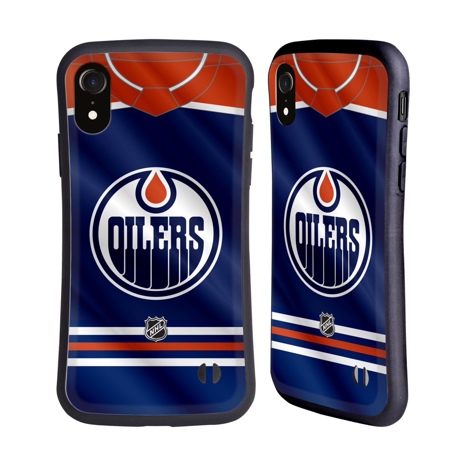 Obal na mobil Apple iPhone XR - HEAD CASE - NHL - Edmonton Oilers znak dres