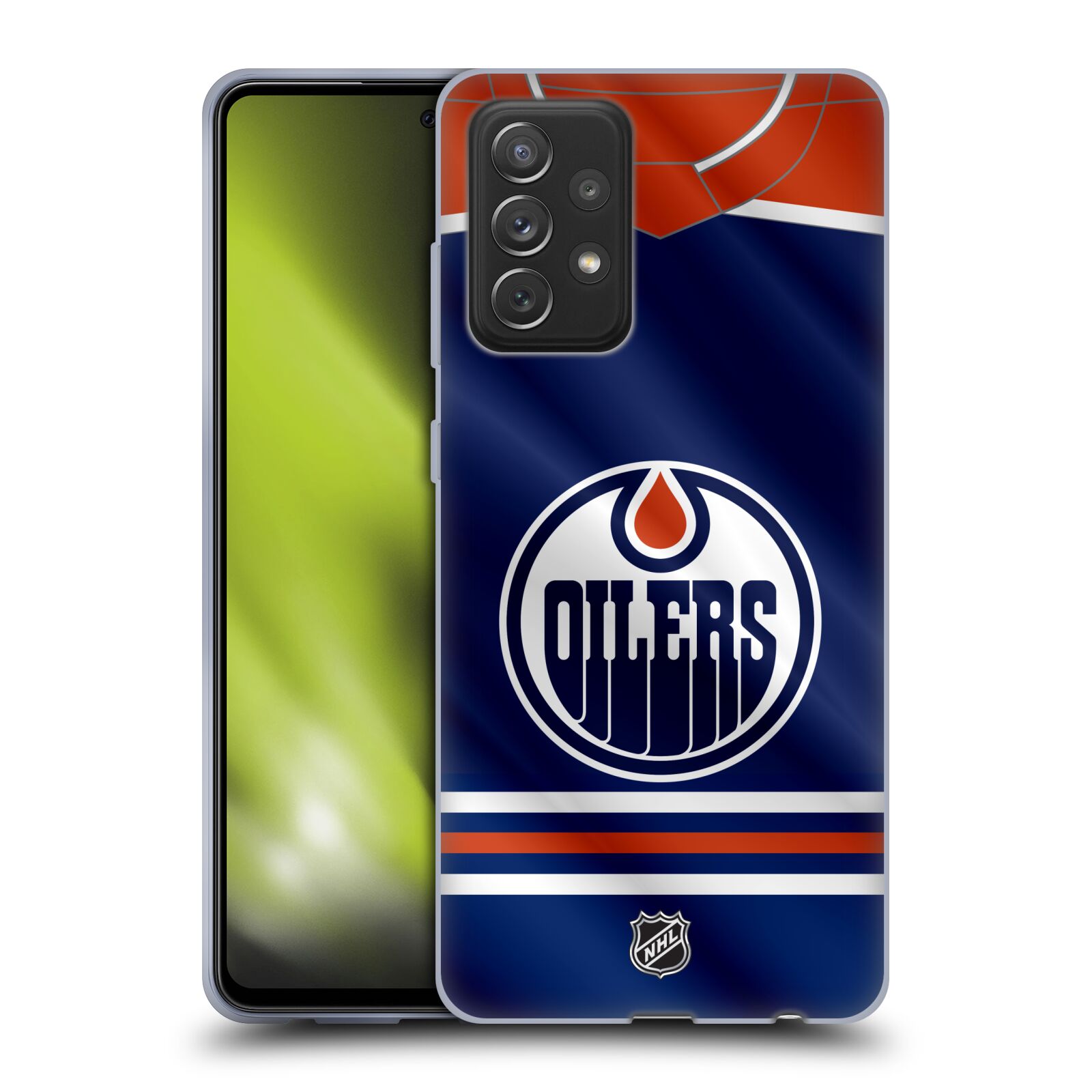 Pouzdro na mobil Samsung Galaxy A72 / A72 5G - HEAD CASE - Hokej NHL - Edmonton Oilers - Dres