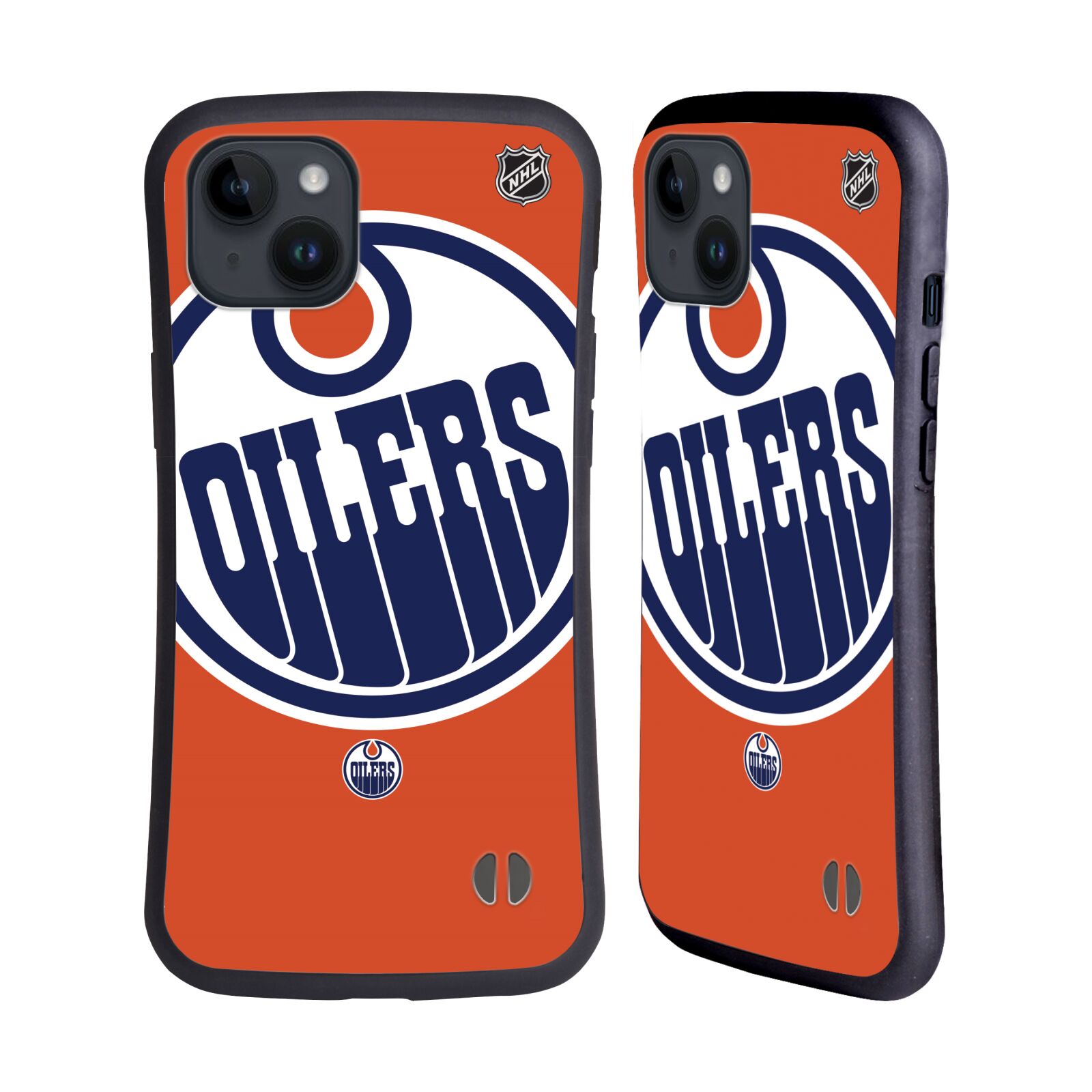 Obal na mobil Apple iPhone 15 PLUS - HEAD CASE - NHL - Edmonton Oilers velký znak