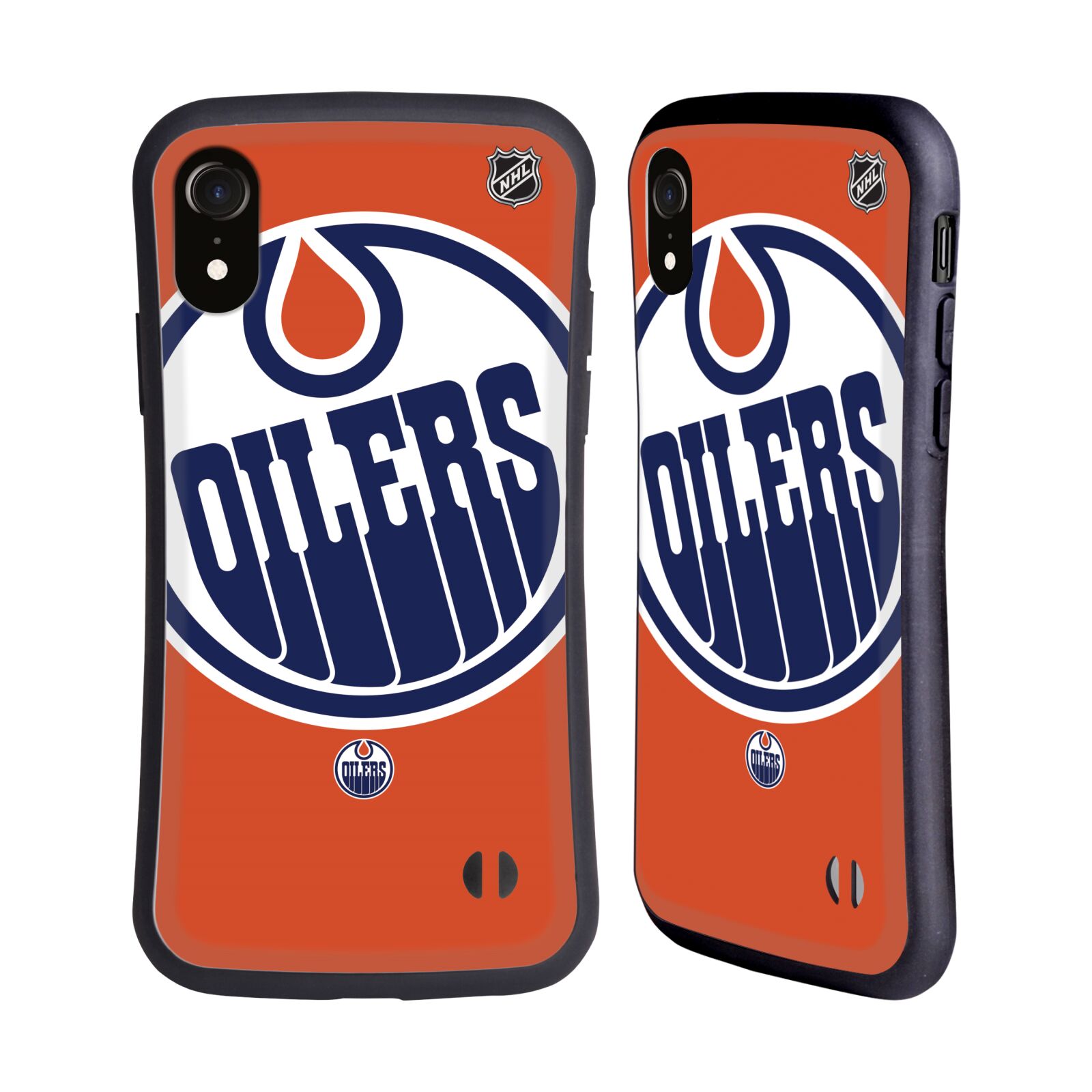 Obal na mobil Apple iPhone XR - HEAD CASE - NHL - Edmonton Oilers velký znak