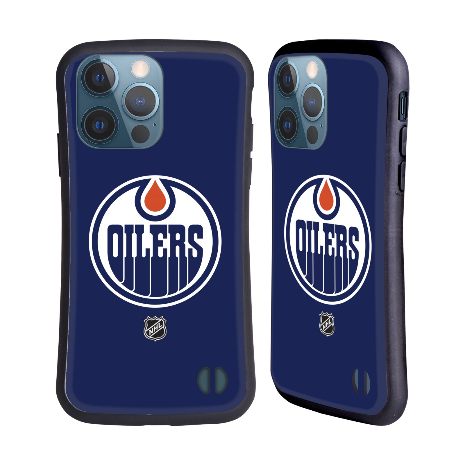 Obal na mobil Apple iPhone 13 PRO - HEAD CASE - NHL - Edmonton Oilers znak modrá