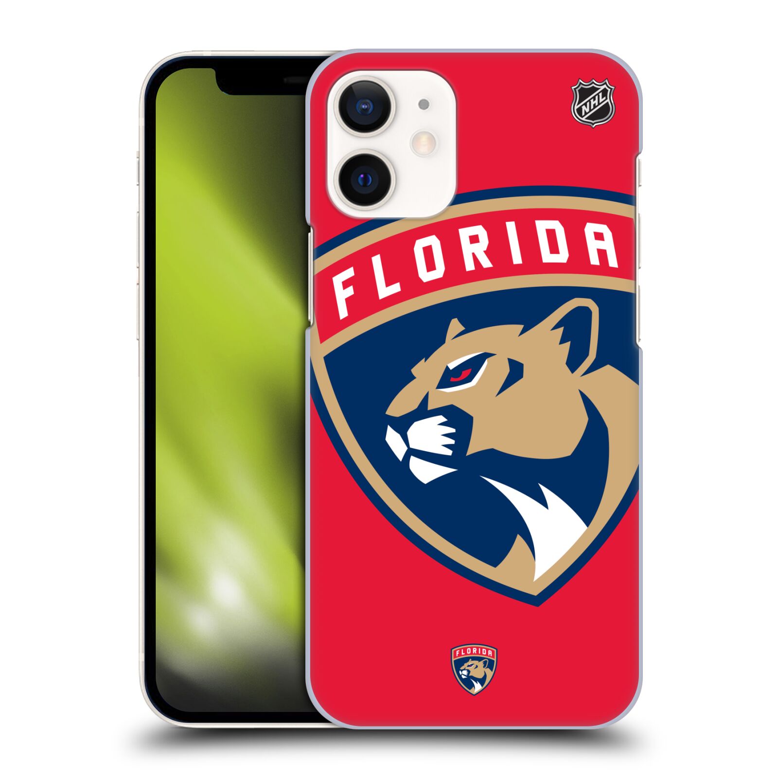 Pouzdro na mobil Apple Iphone 12 MINI - HEAD CASE - Hokej NHL - Florida Panthers - Velký znak
