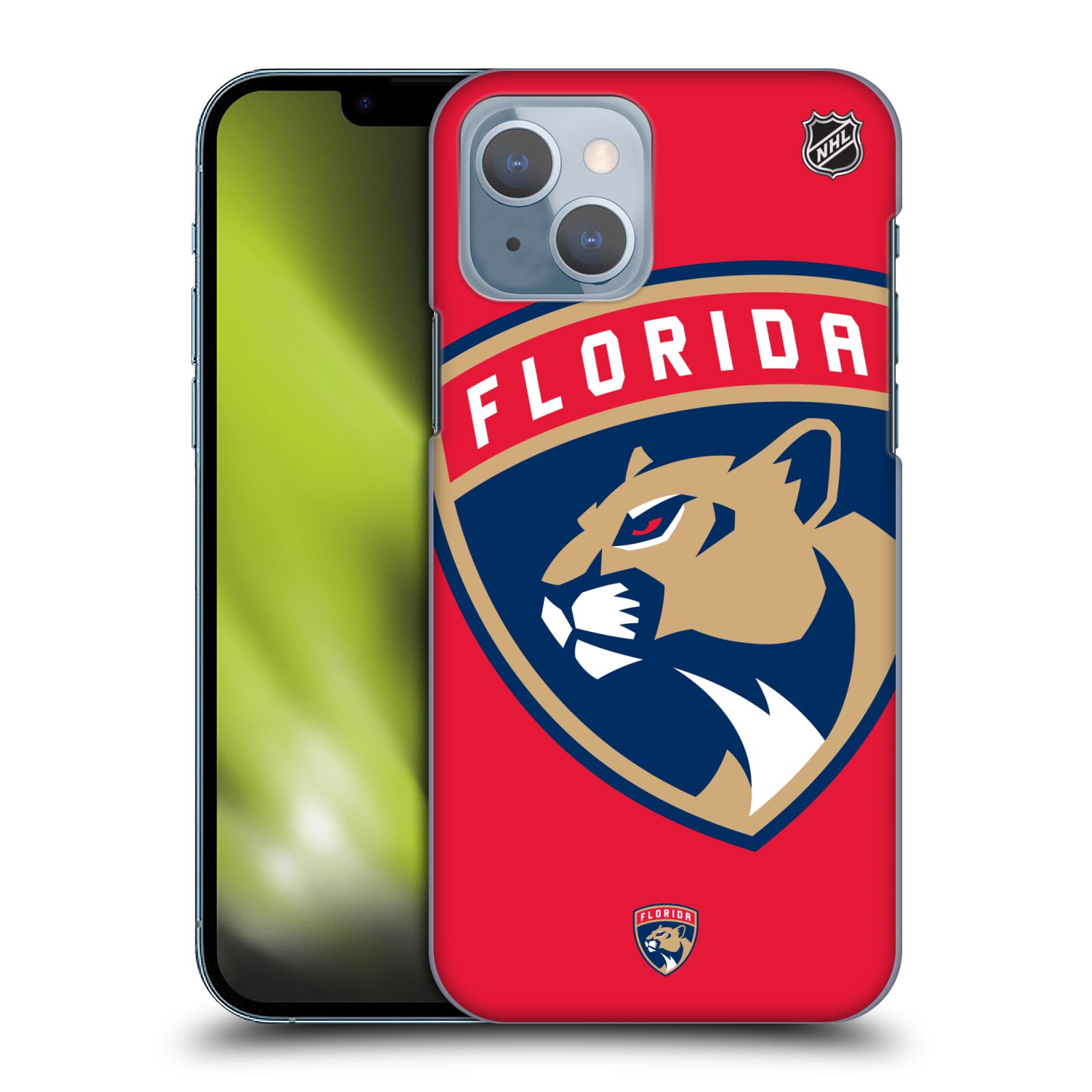 Pouzdro na mobil Apple Iphone 14 - HEAD CASE - Hokej NHL - Florida Panthers - Velký znak
