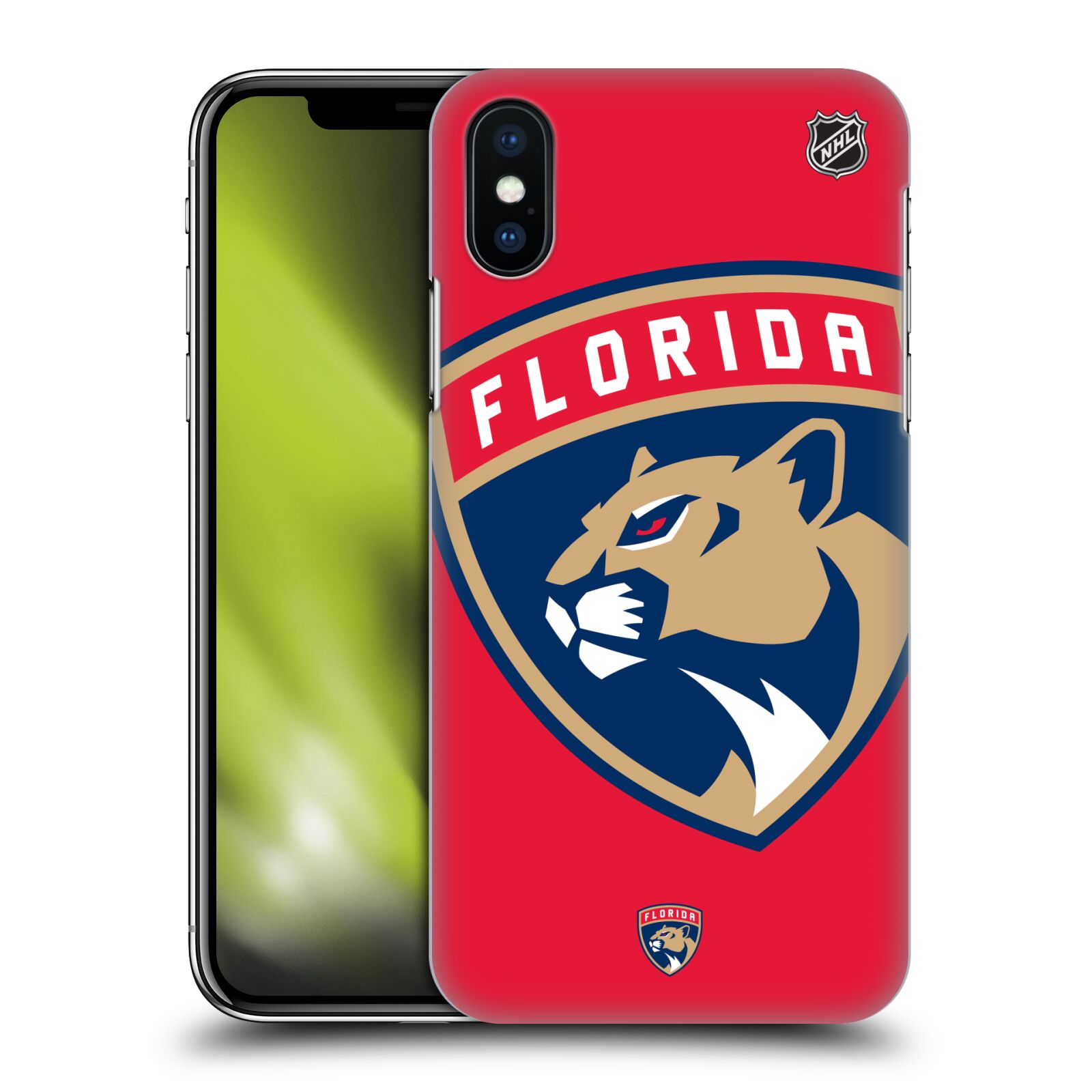 Pouzdro na mobil Apple Iphone X/XS - HEAD CASE - Hokej NHL - Florida Panthers - Velký znak