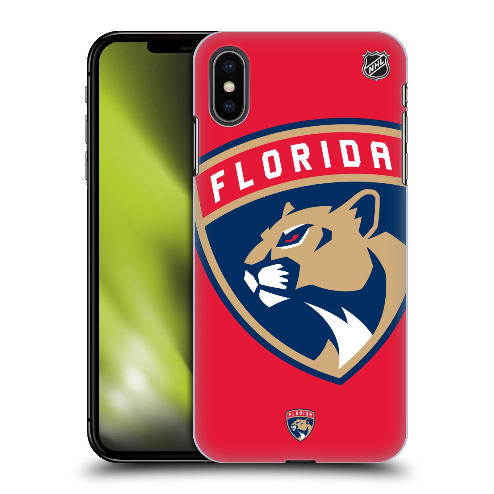 Pouzdro na mobil Apple Iphone XS MAX - HEAD CASE - Hokej NHL - Florida Panthers - Velký znak