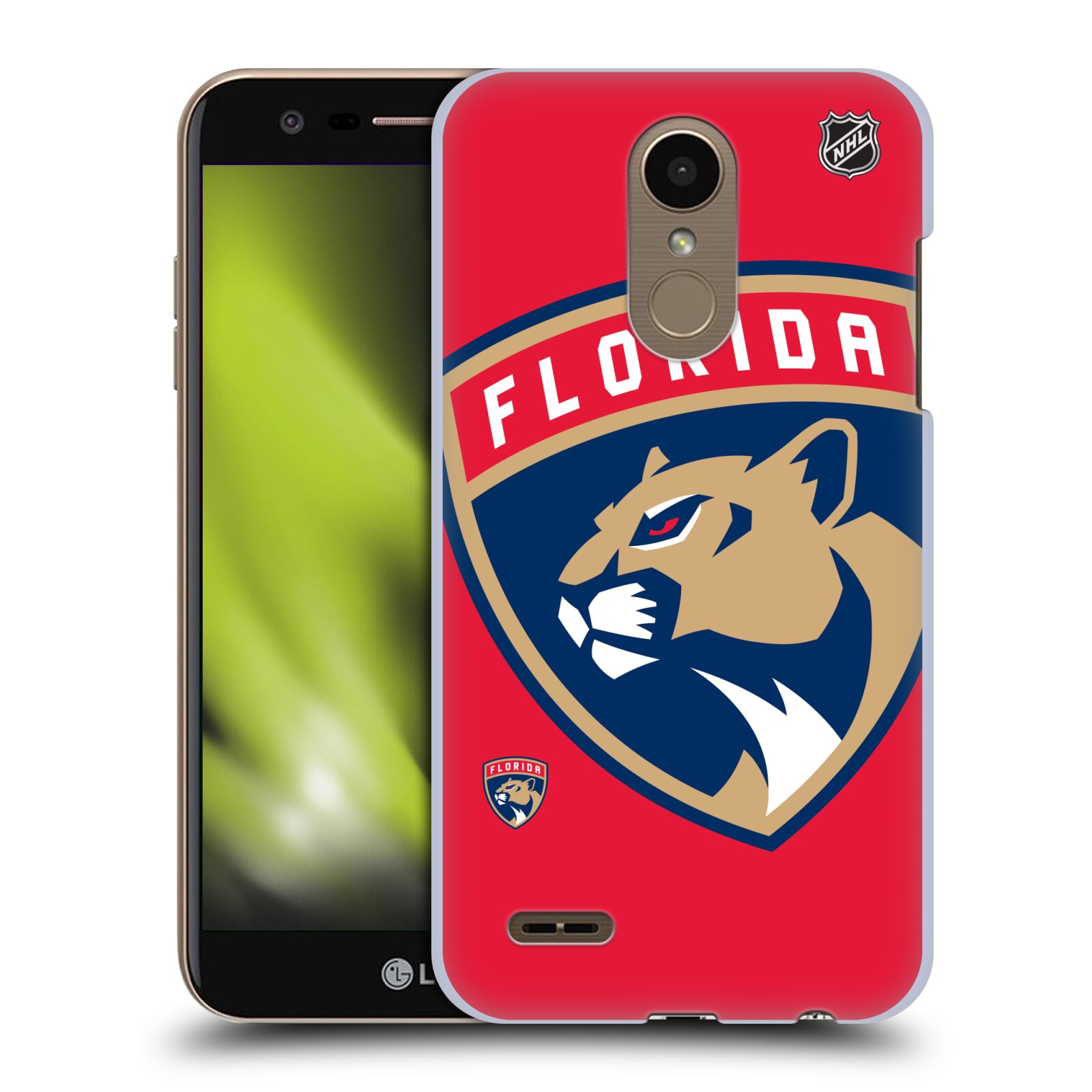 Pouzdro na mobil LG K10 2018 - HEAD CASE - Hokej NHL - Florida Panthers - Velký znak