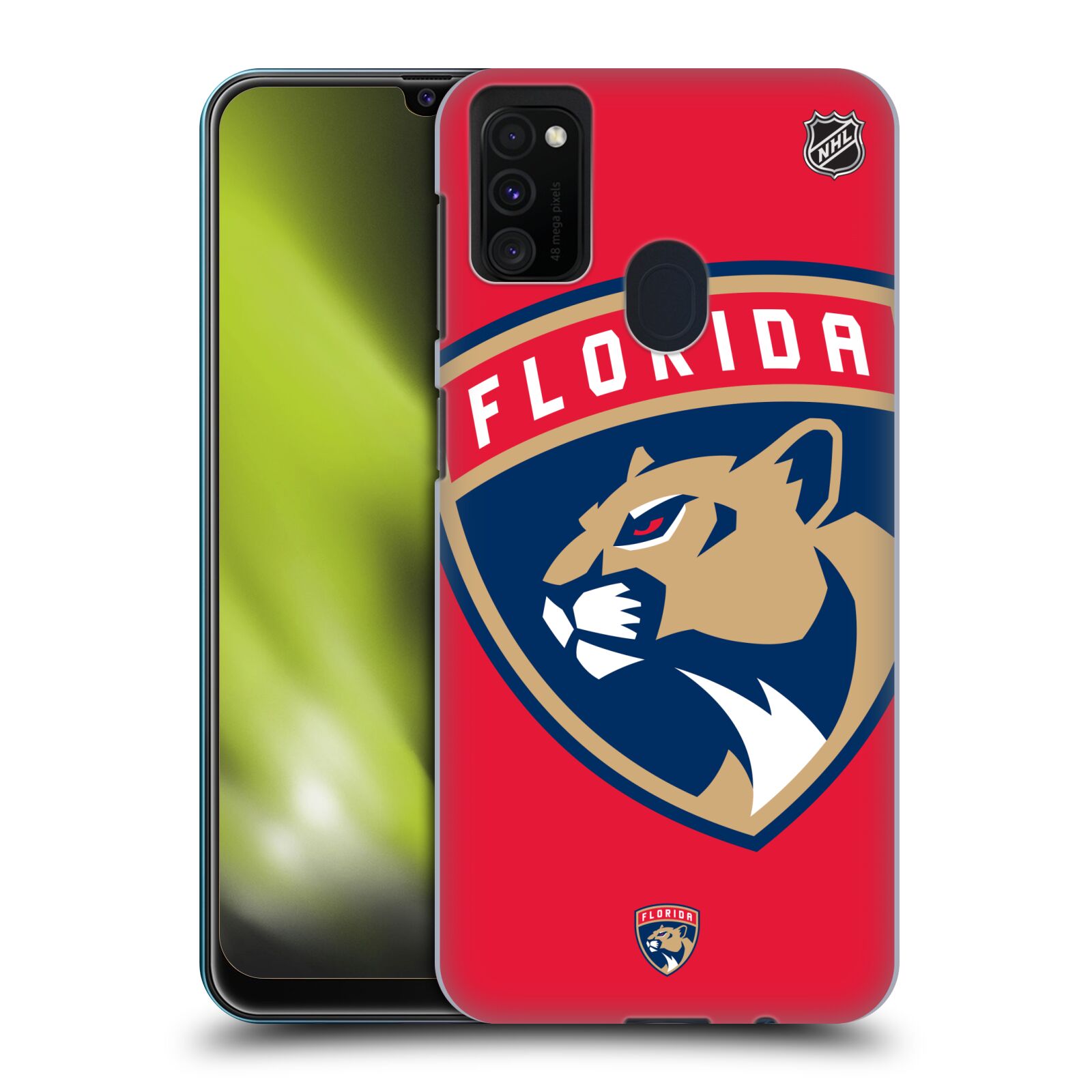 Pouzdro na mobil Samsung Galaxy M21 - HEAD CASE - Hokej NHL - Florida Panthers - Velký znak