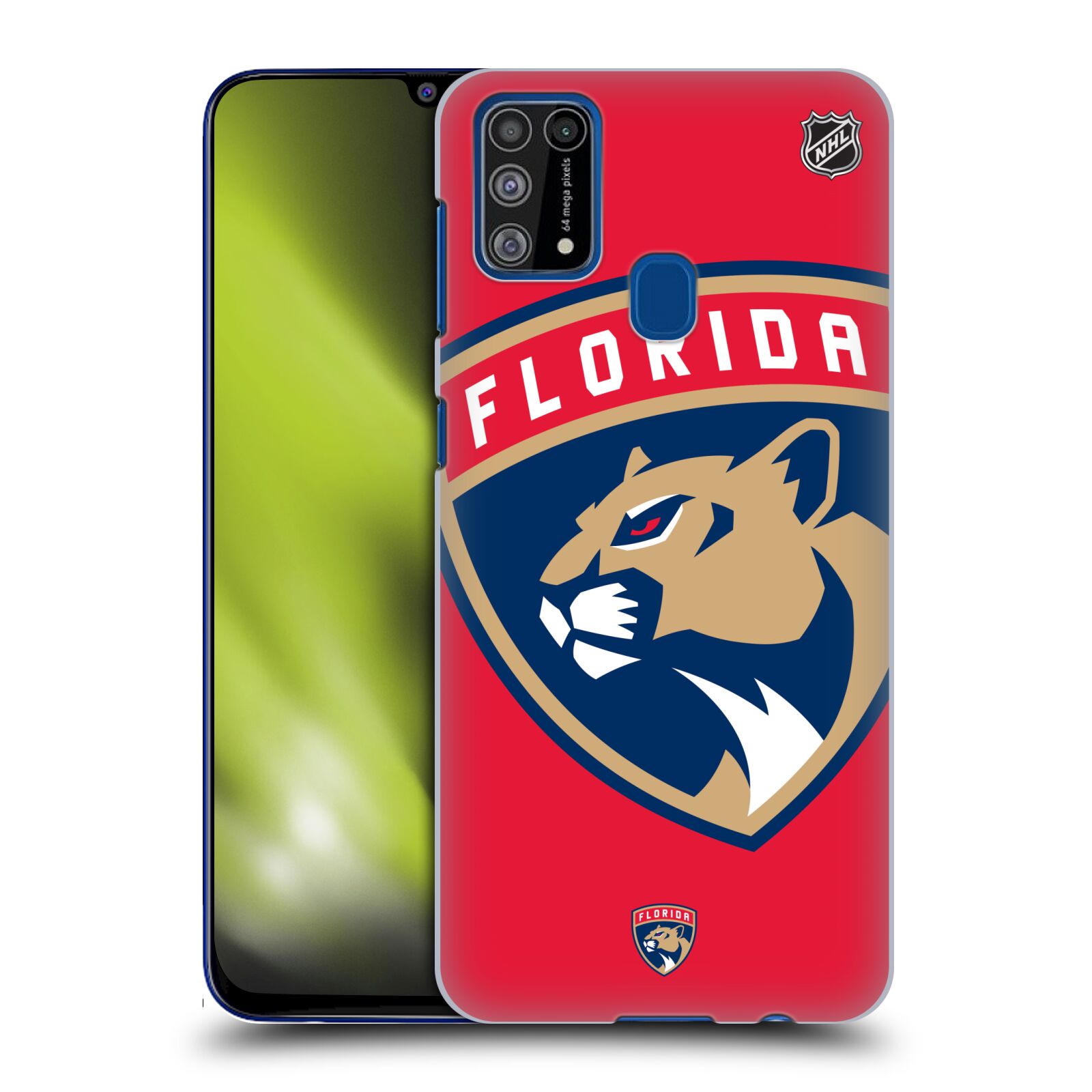 Pouzdro na mobil Samsung Galaxy M31 - HEAD CASE - Hokej NHL - Florida Panthers - Velký znak