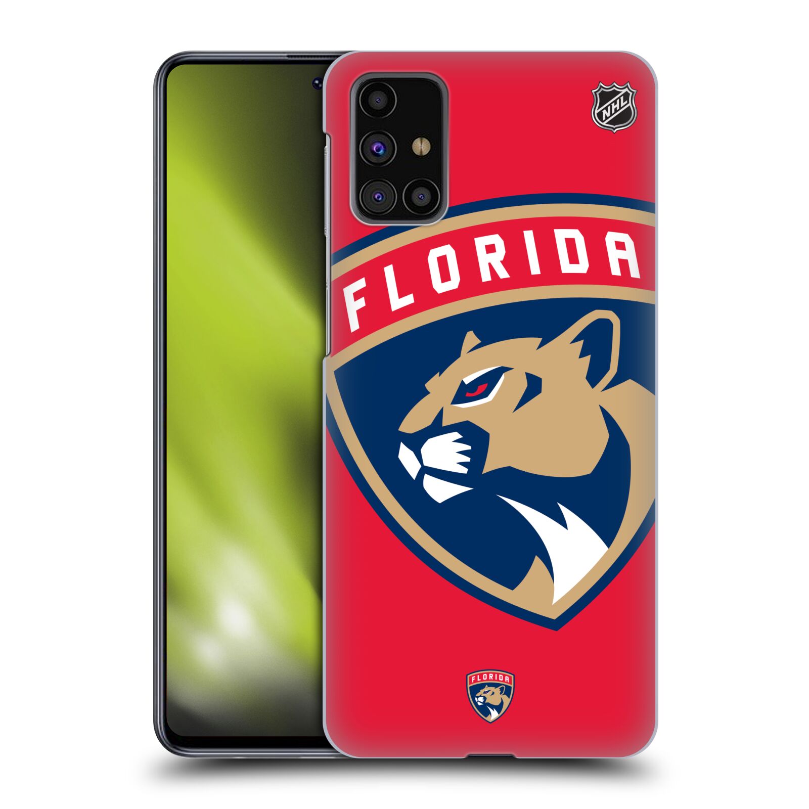 Pouzdro na mobil Samsung Galaxy M31s - HEAD CASE - Hokej NHL - Florida Panthers - Velký znak