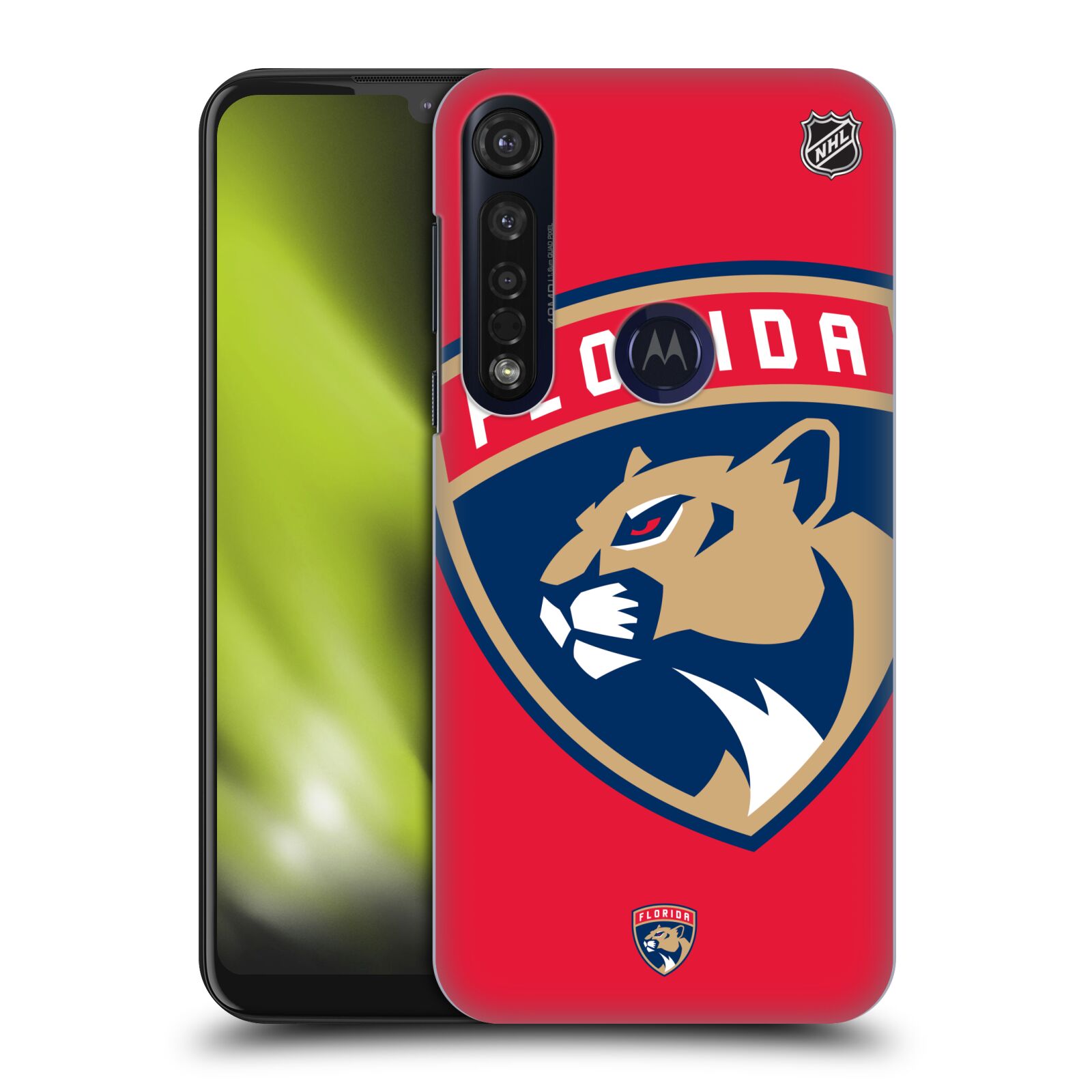 Pouzdro na mobil Motorola Moto G8 PLUS - HEAD CASE - Hokej NHL - Florida Panthers - Velký znak