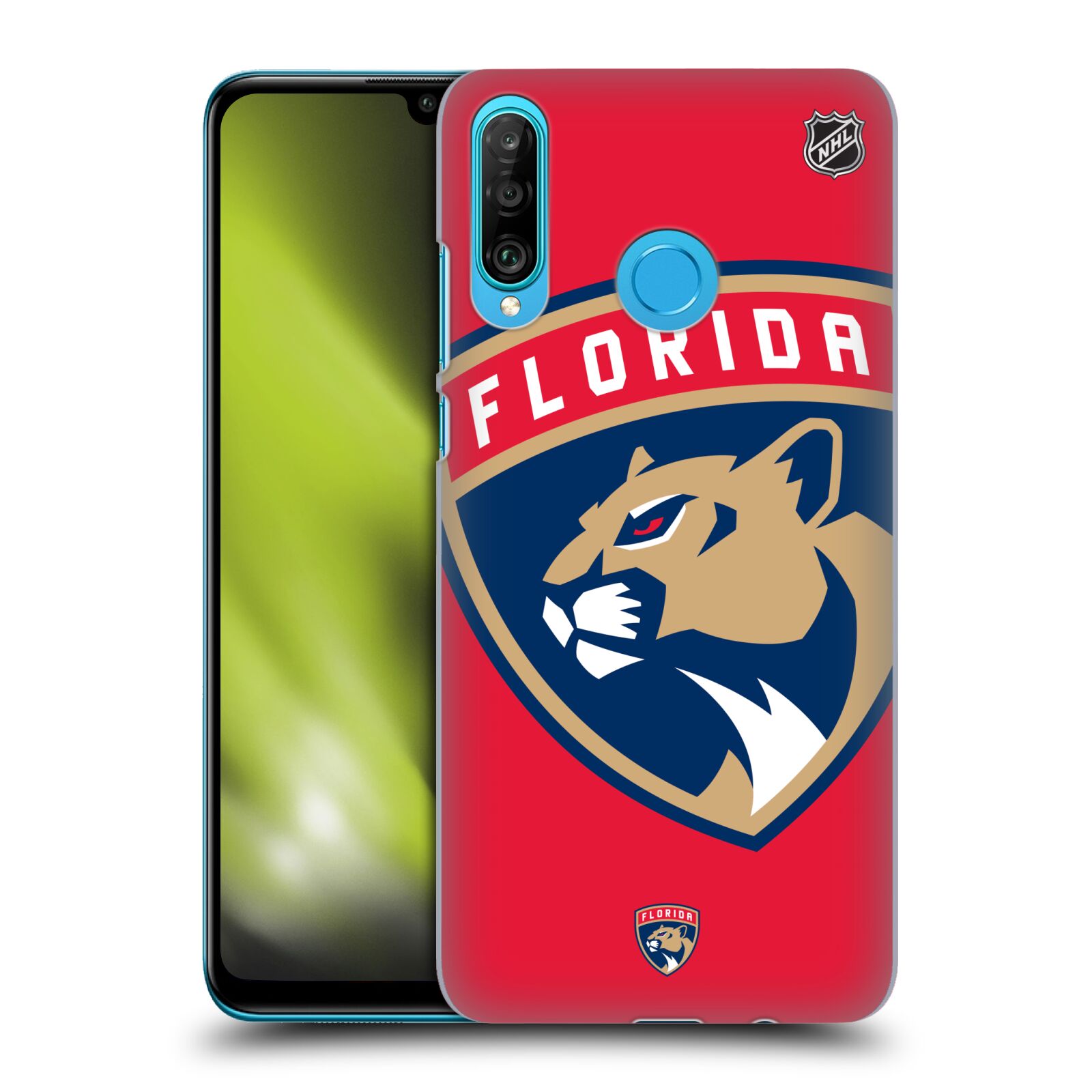 Pouzdro na mobil Huawei P30 LITE - HEAD CASE - Hokej NHL - Florida Panthers - Velký znak