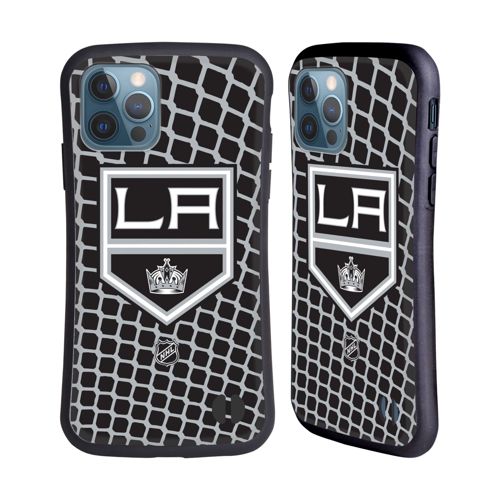 Obal na mobil Apple iPhone 12 / 12 PRO - HEAD CASE - NHL - Los Angeles Kings - znak v síti