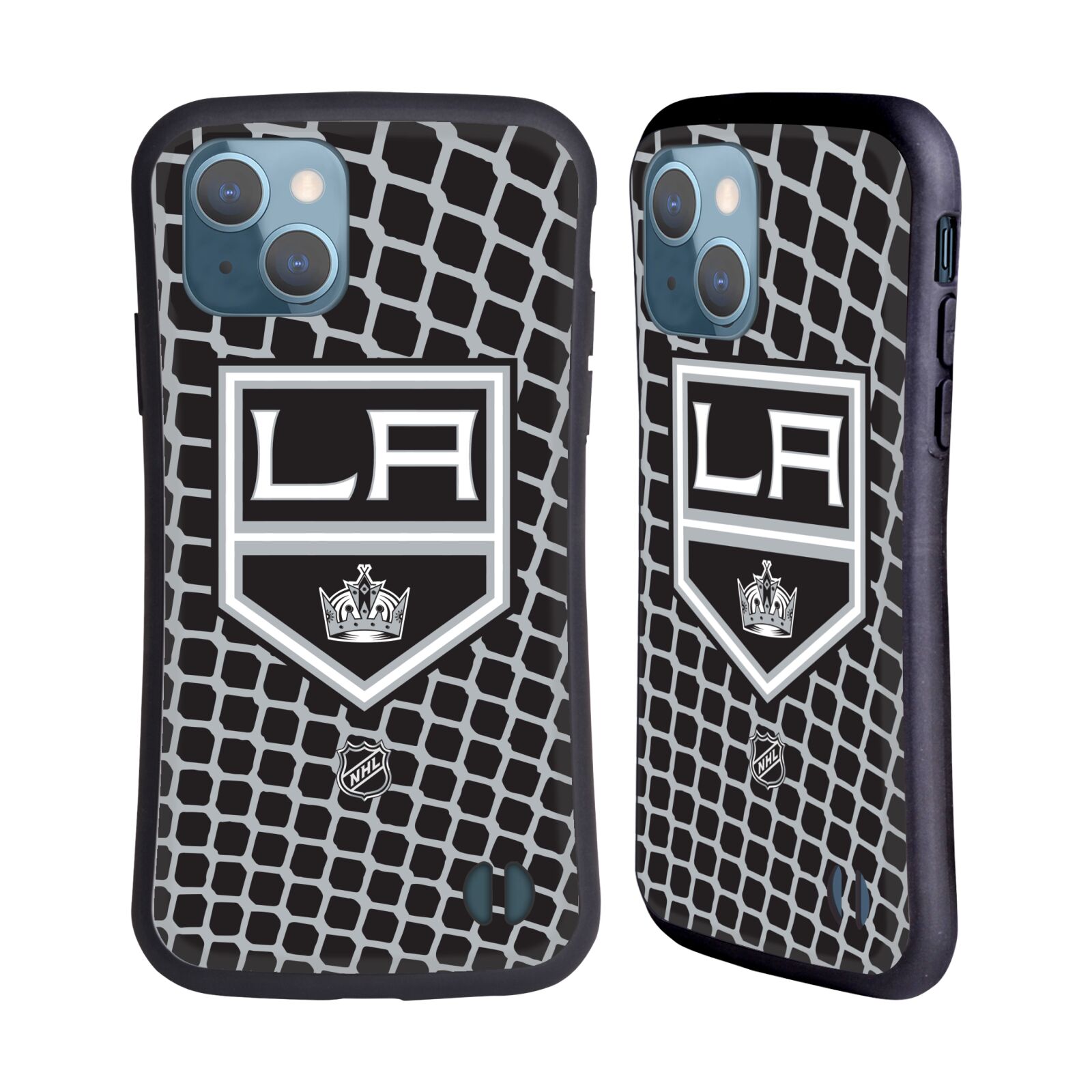Obal na mobil Apple iPhone 13 - HEAD CASE - NHL - Los Angeles Kings - znak v síti
