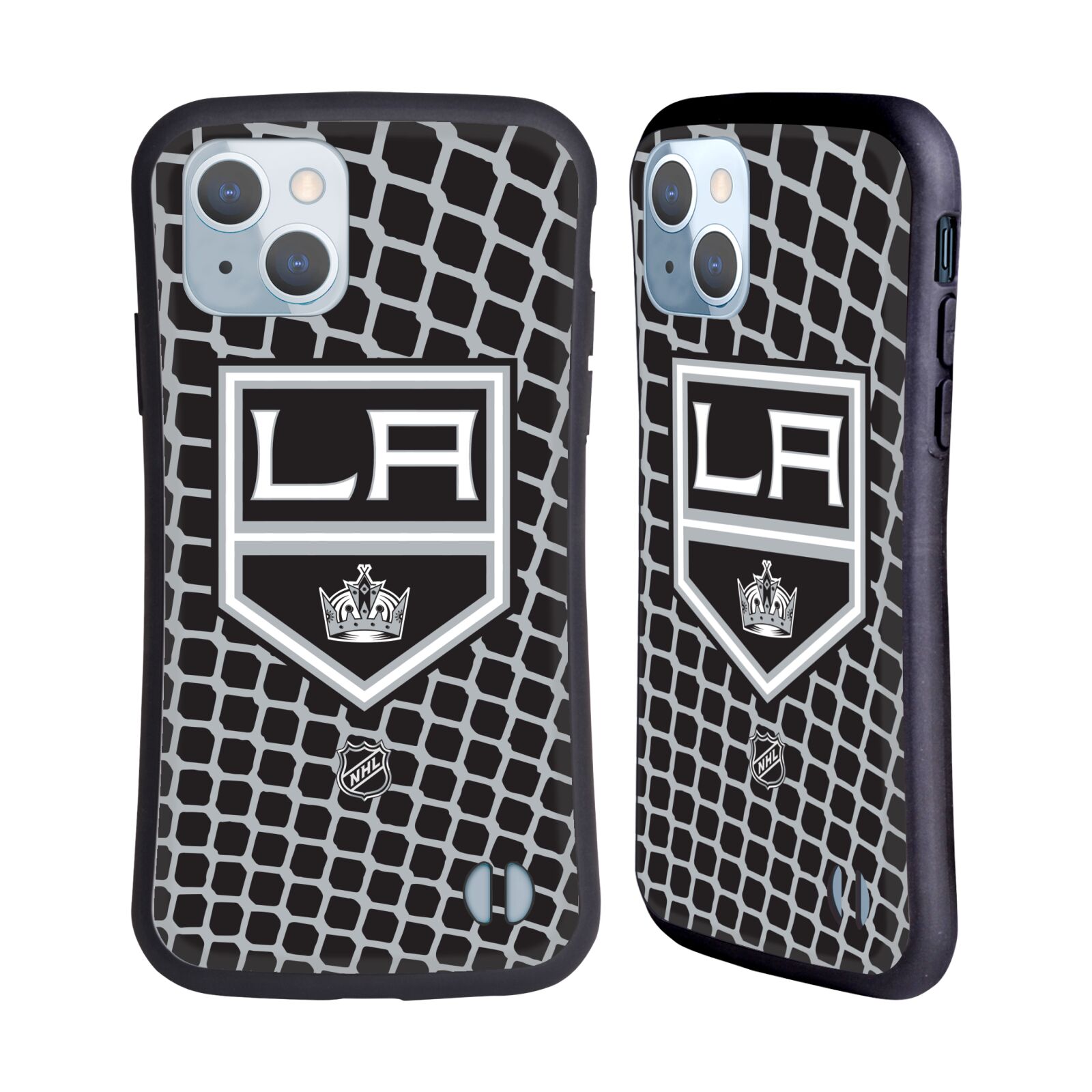 Obal na mobil Apple iPhone 14 - HEAD CASE - NHL - Los Angeles Kings - znak v síti