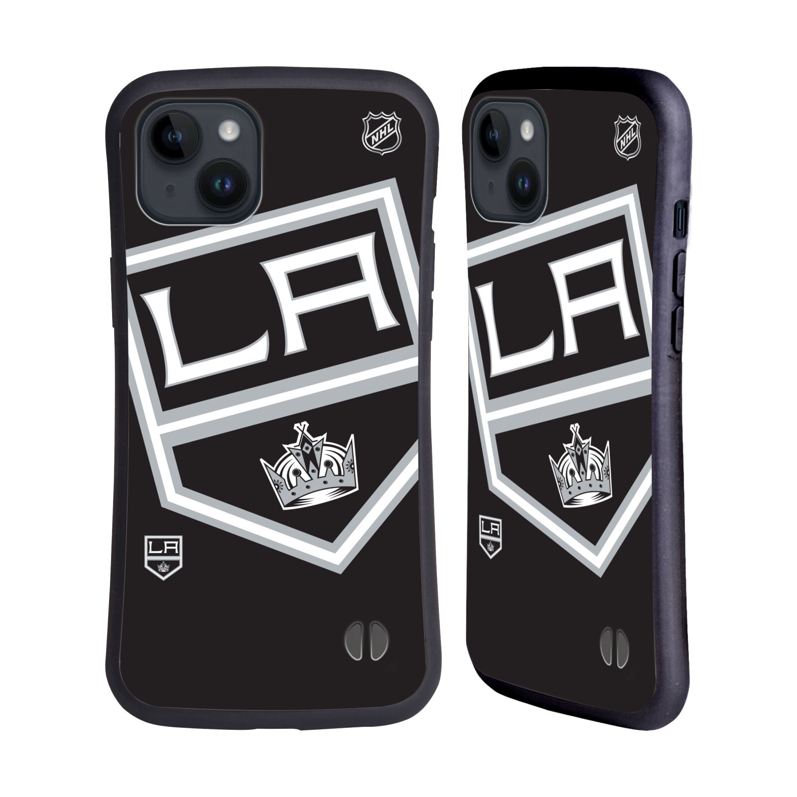 Obal na mobil Apple iPhone 15 PLUS - HEAD CASE - NHL - Los Angeles Kings - velký znak
