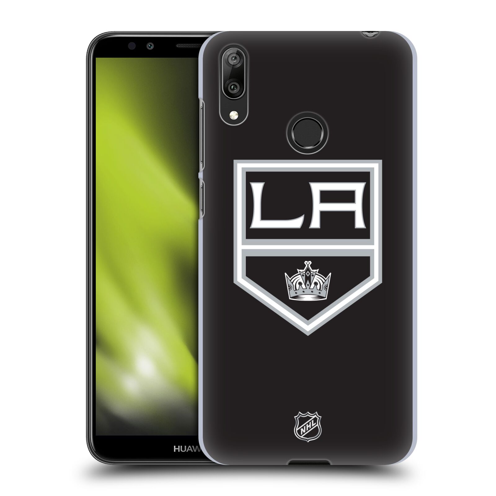 Pouzdro na mobil Huawei Y7 2019 - HEAD CASE - Hokej NHL - Los Angeles Kings - znak