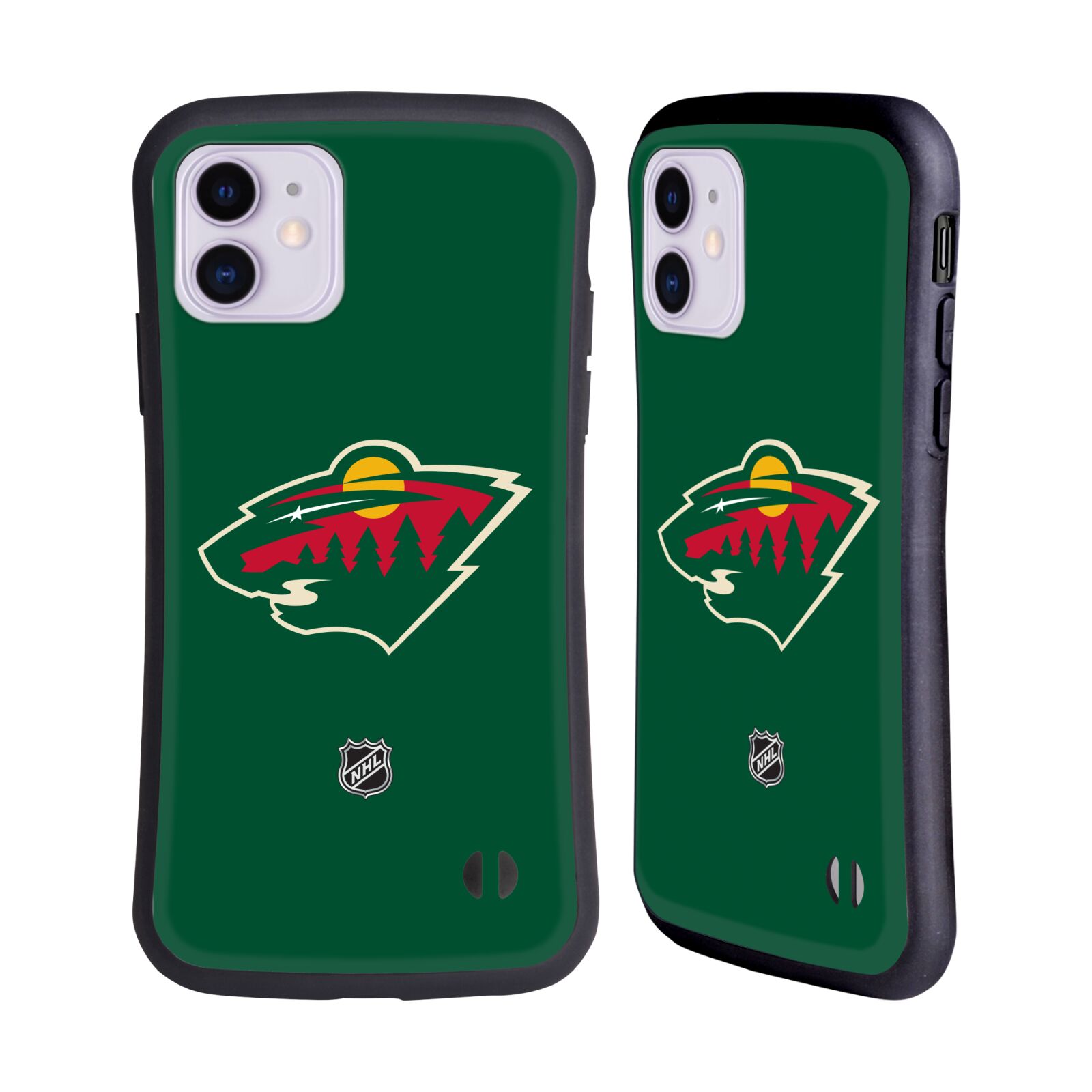 Obal na mobil Apple iPhone 11 - HEAD CASE - NHL - Minnesota Wild - znak zelené pozadí