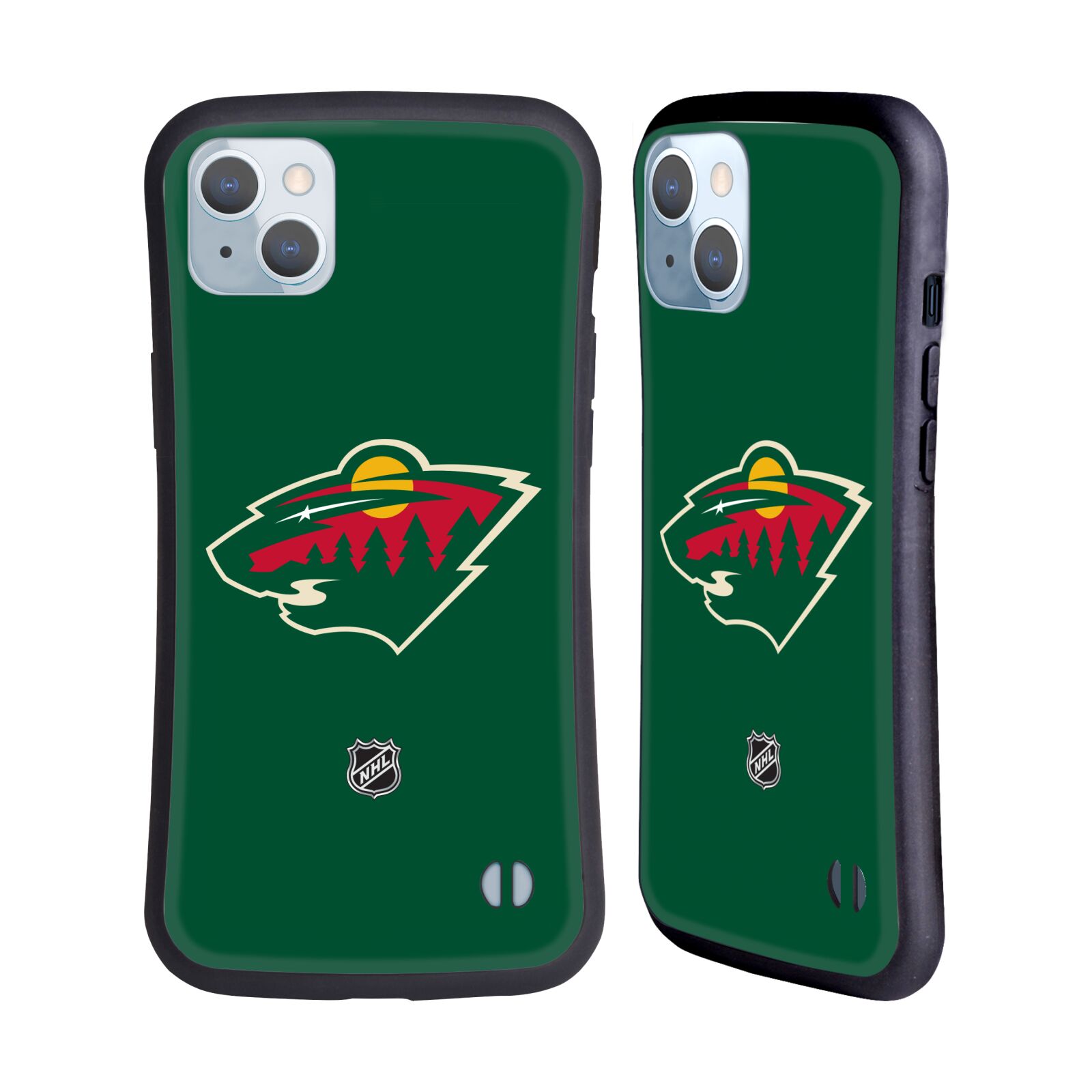 Obal na mobil Apple iPhone 14 PLUS - HEAD CASE - NHL - Minnesota Wild - znak zelené pozadí