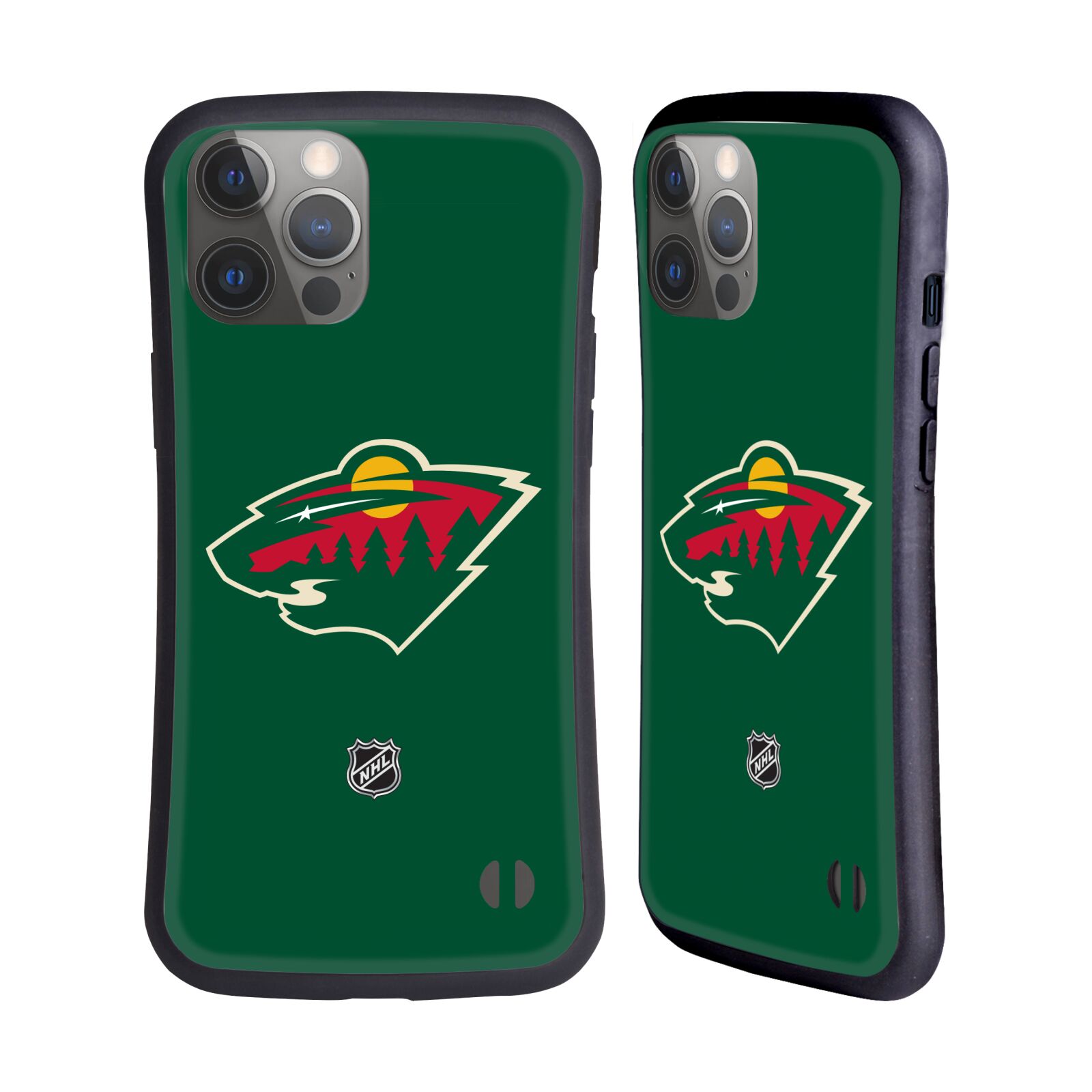 Obal na mobil Apple iPhone 14 PRO MAX - HEAD CASE - NHL - Minnesota Wild - znak zelené pozadí