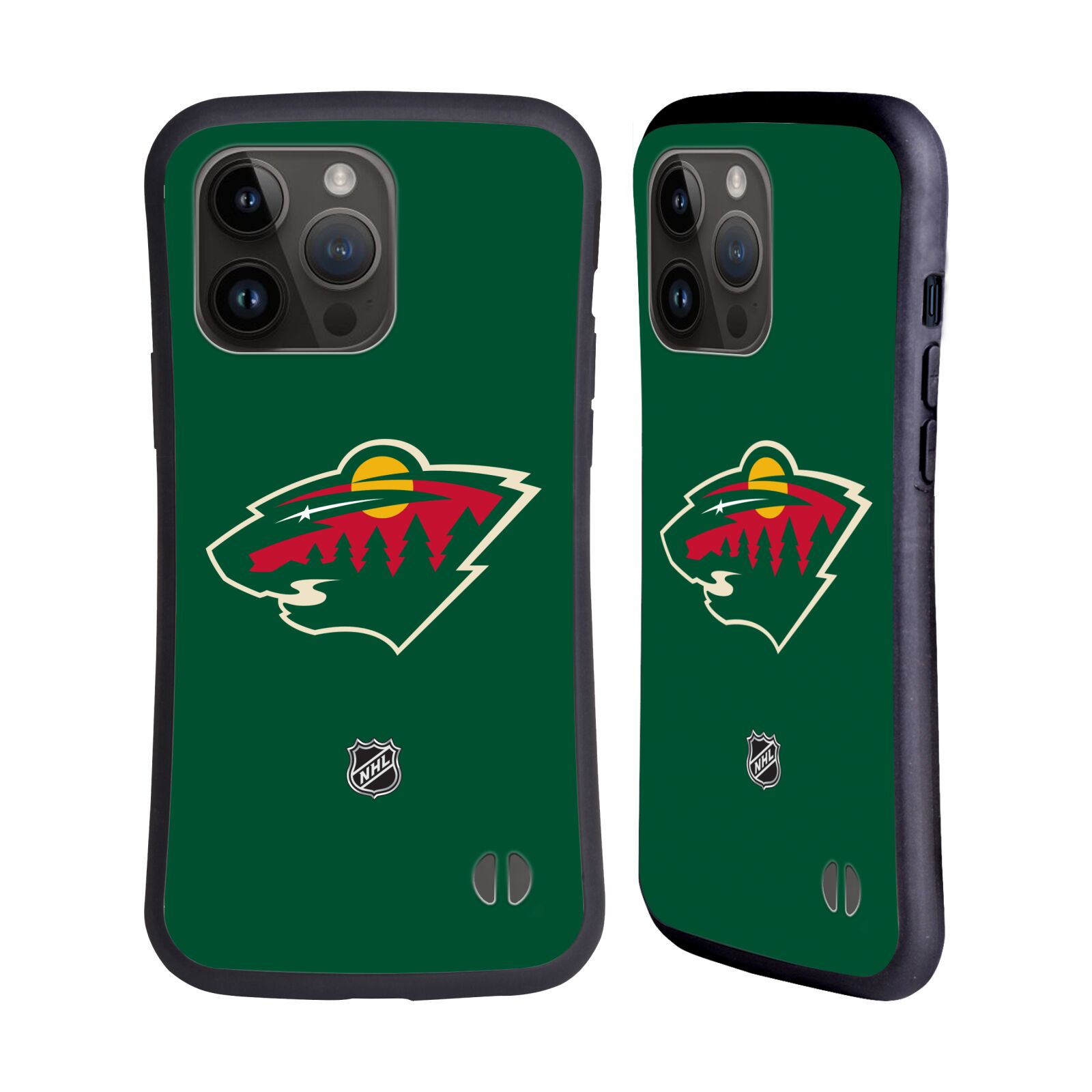 Obal na mobil Apple iPhone 15 PRO MAX - HEAD CASE - NHL - Minnesota Wild - znak zelené pozadí