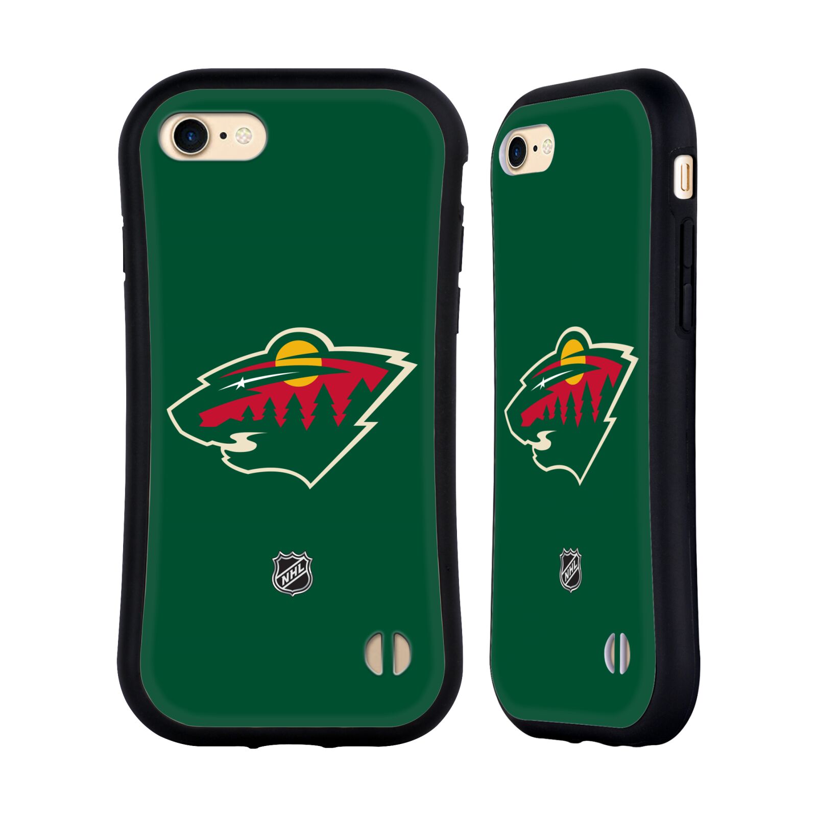 Obal na mobil Apple iPhone 7/8, SE 2020 - HEAD CASE - NHL - Minnesota Wild - znak zelené pozadí