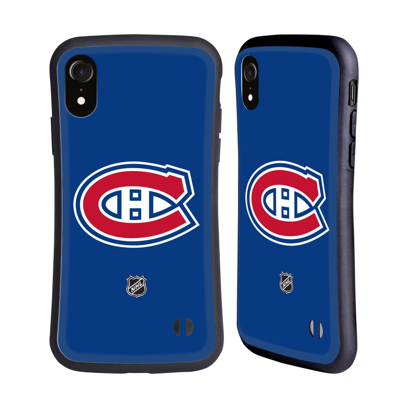 Obal na mobil Apple iPhone XR - HEAD CASE - NHL - Montreal Canadiens - znak modré pozadí