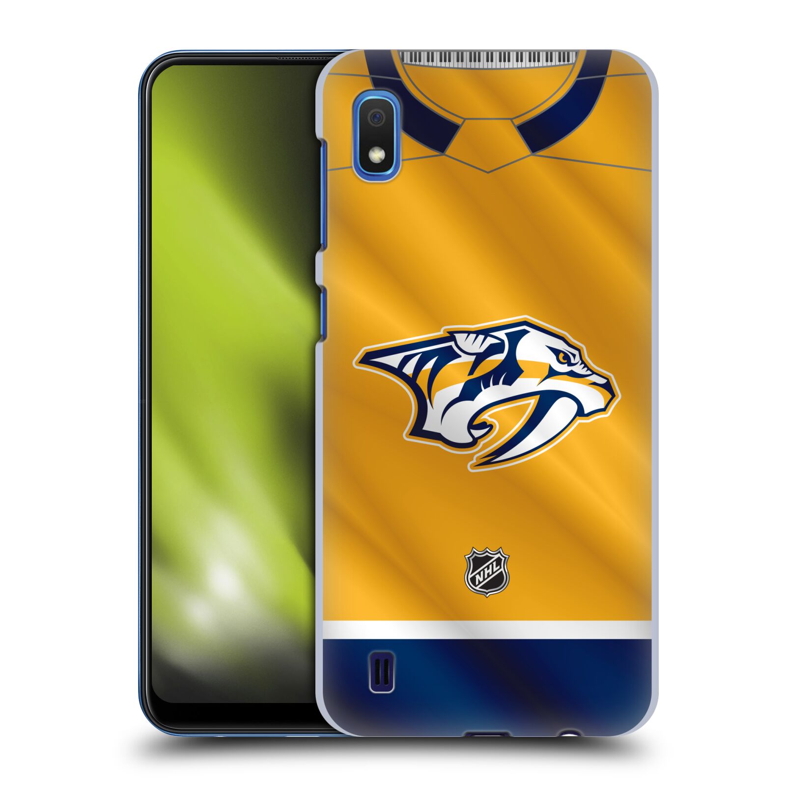 Pouzdro na mobil Samsung Galaxy A10 - HEAD CASE - Hokej NHL - Nashville Predators - Dres