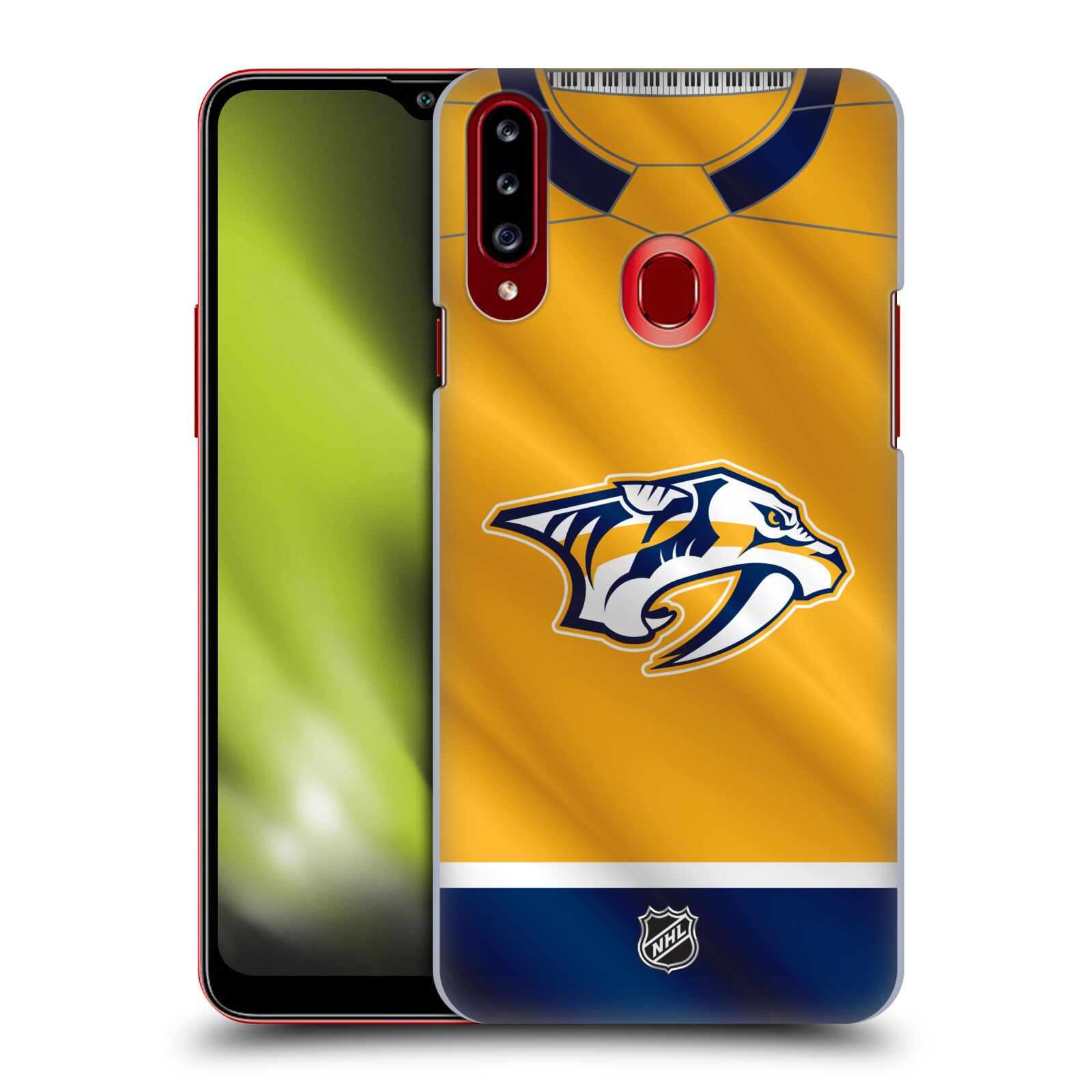 Pouzdro na mobil Samsung Galaxy A20s - HEAD CASE - Hokej NHL - Nashville Predators - Dres