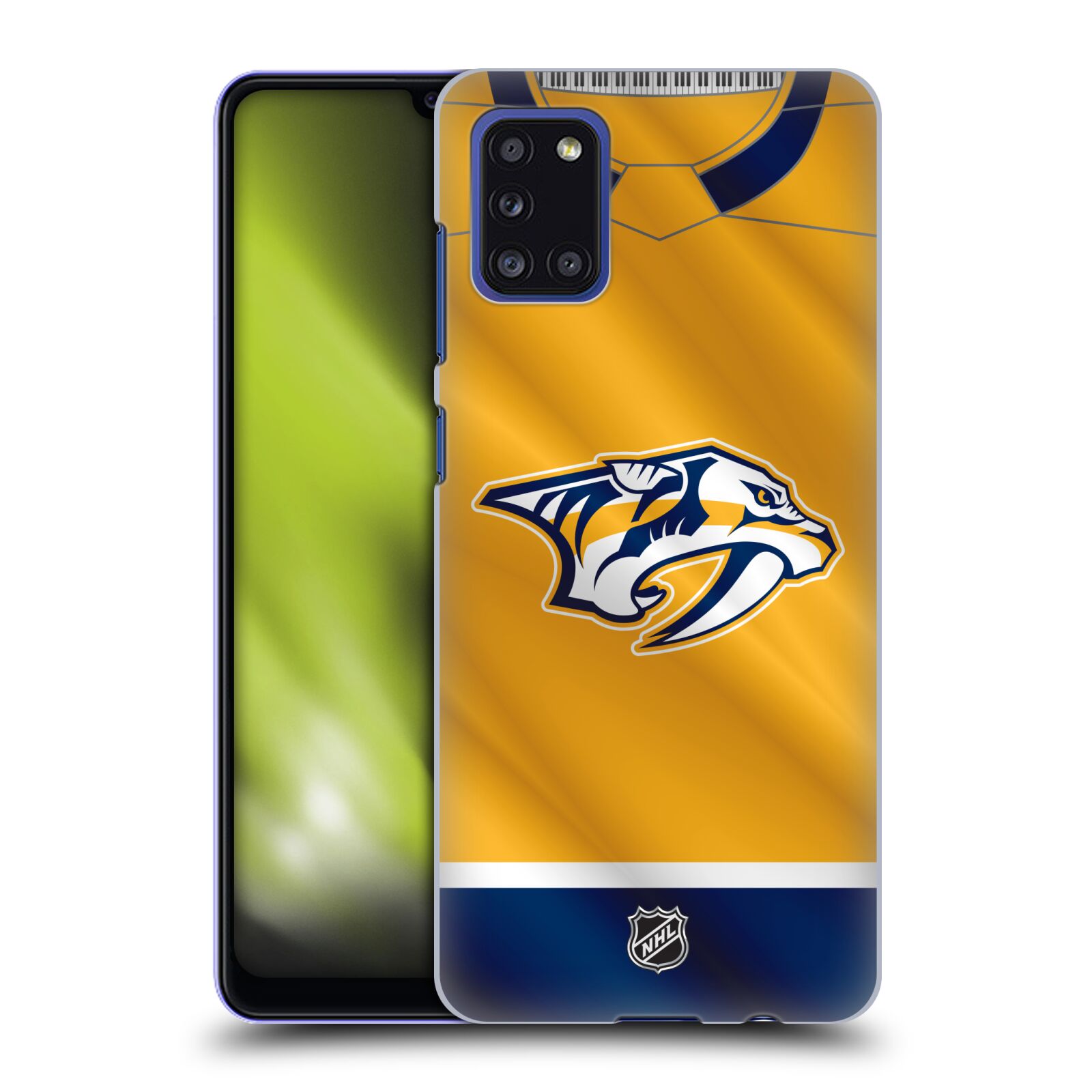 Pouzdro na mobil Samsung Galaxy A31 - HEAD CASE - Hokej NHL - Nashville Predators - Dres