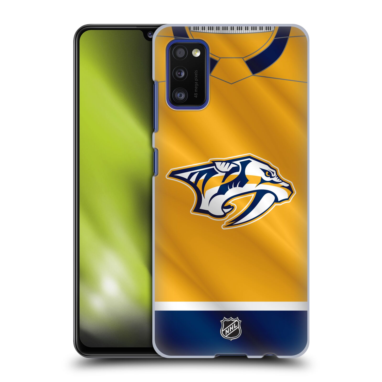 Pouzdro na mobil Samsung Galaxy A41 - HEAD CASE - Hokej NHL - Nashville Predators - Dres