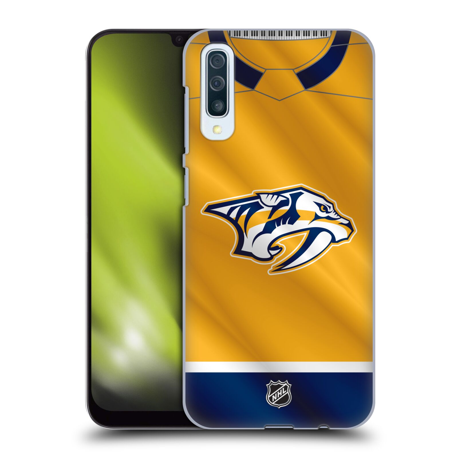 Pouzdro na mobil Samsung Galaxy A50 - HEAD CASE - Hokej NHL - Nashville Predators - Dres