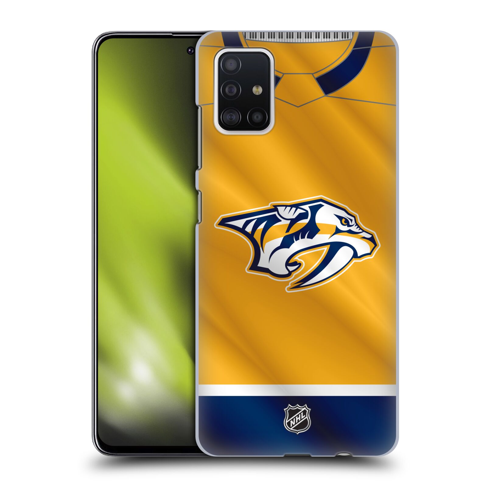 Pouzdro na mobil Samsung Galaxy A51 - HEAD CASE - Hokej NHL - Nashville Predators - Dres