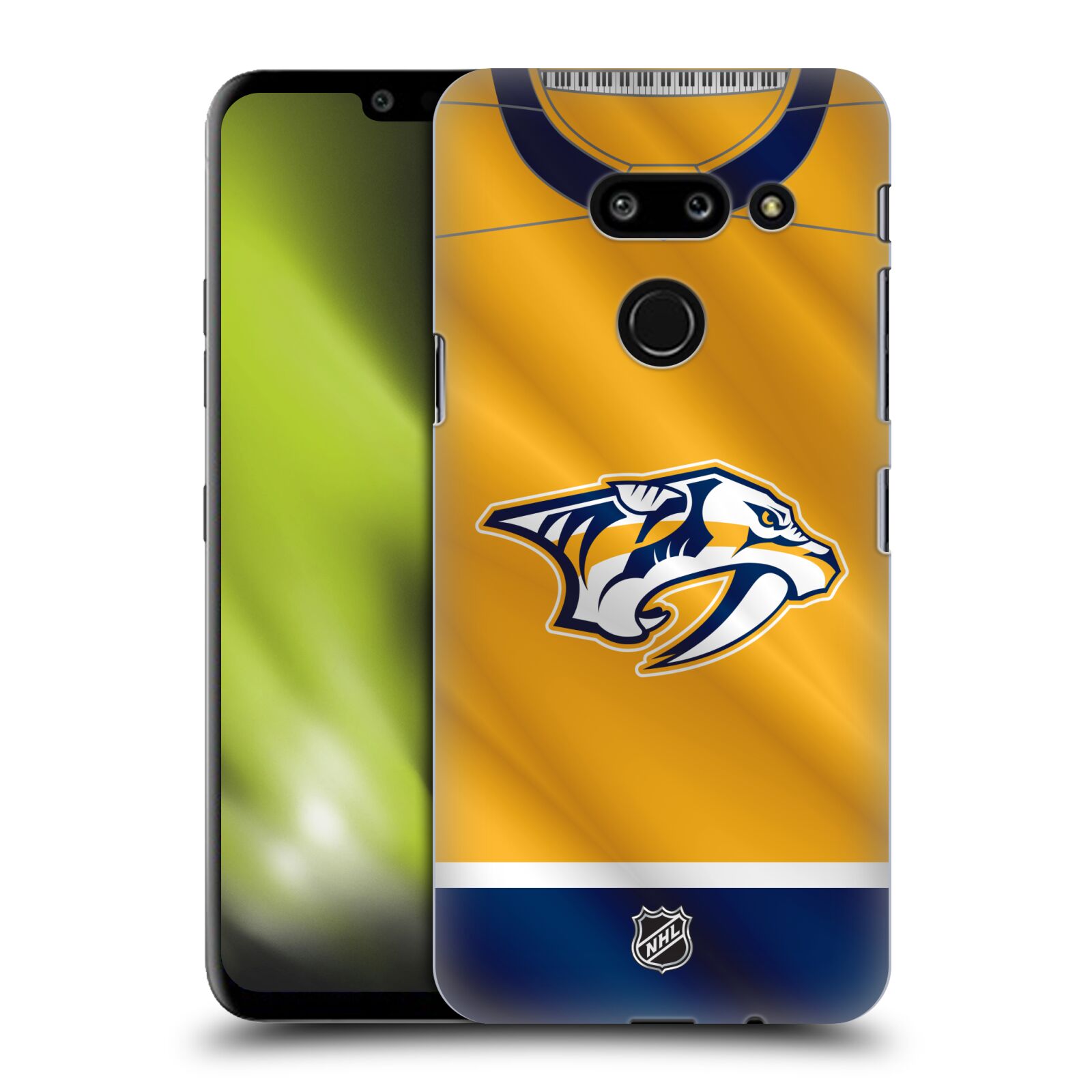 Pouzdro na mobil LG G8 ThinQ - HEAD CASE - Hokej NHL - Nashville Predators - Dres