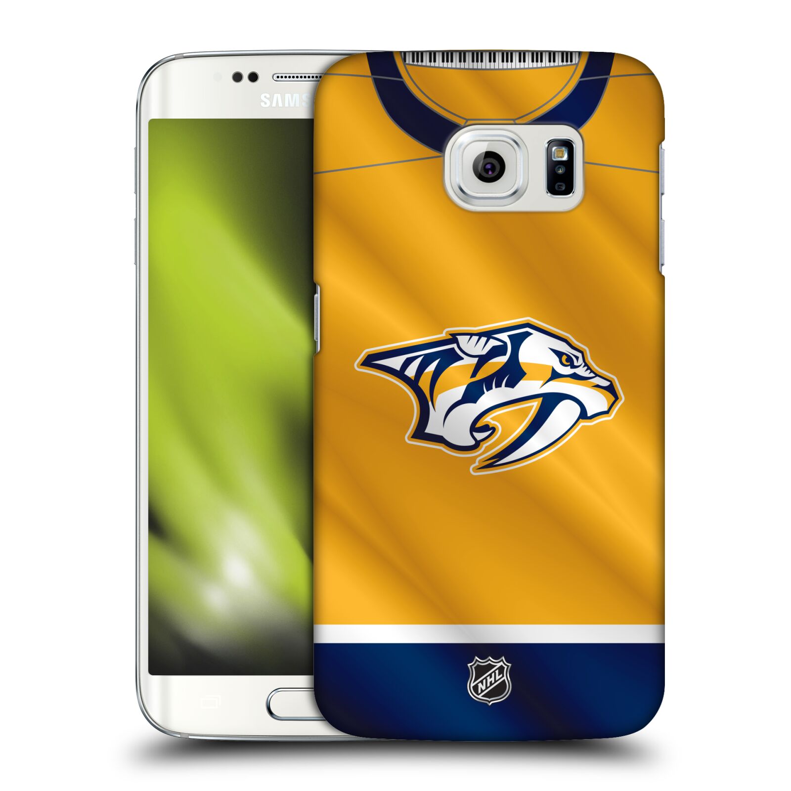Pouzdro na mobil Samsung Galaxy S6 EDGE - HEAD CASE - Hokej NHL - Nashville Predators - Dres