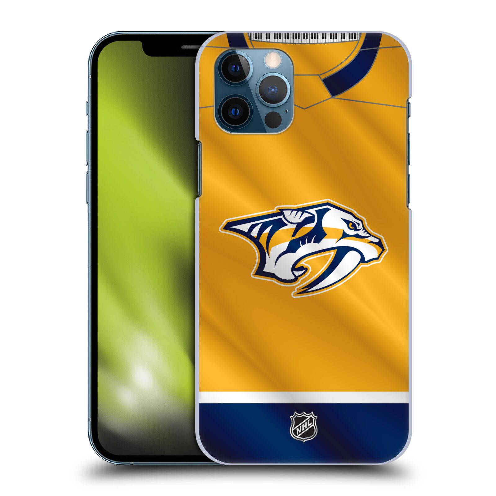 Pouzdro na mobil Apple Iphone 12 / 12 PRO - HEAD CASE - Hokej NHL - Nashville Predators - Dres
