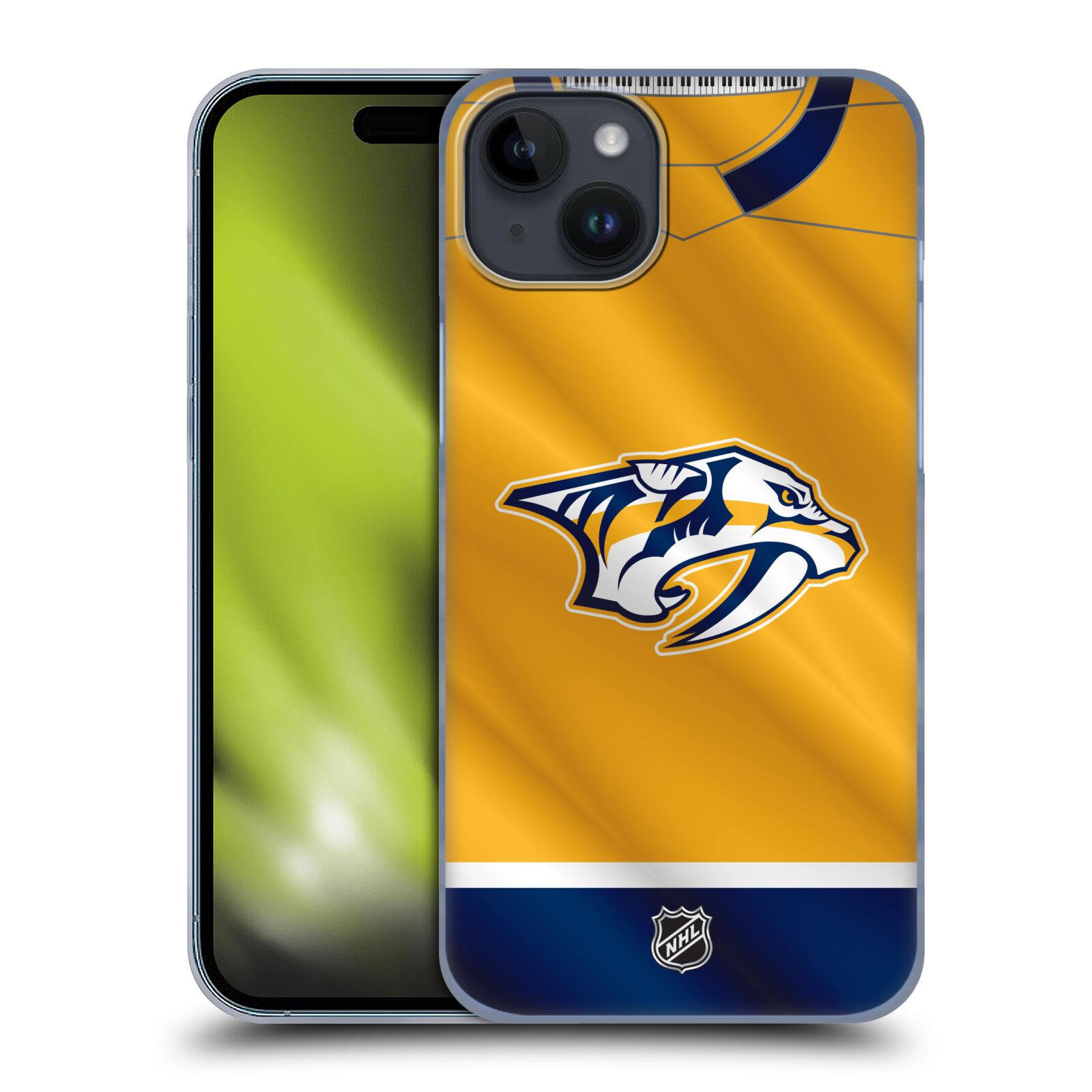 Plastový obal HEAD CASE na mobil Apple Iphone 15 PLUS  Hokej NHL - Nashville Predators - Dres