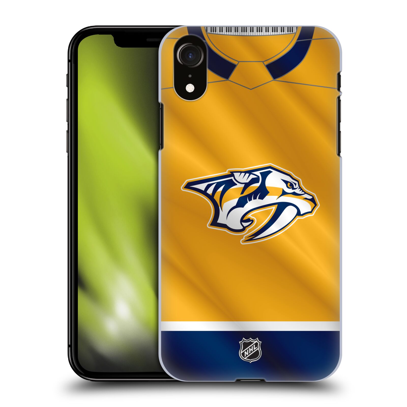 Pouzdro na mobil Apple Iphone XR - HEAD CASE - Hokej NHL - Nashville Predators - Dres