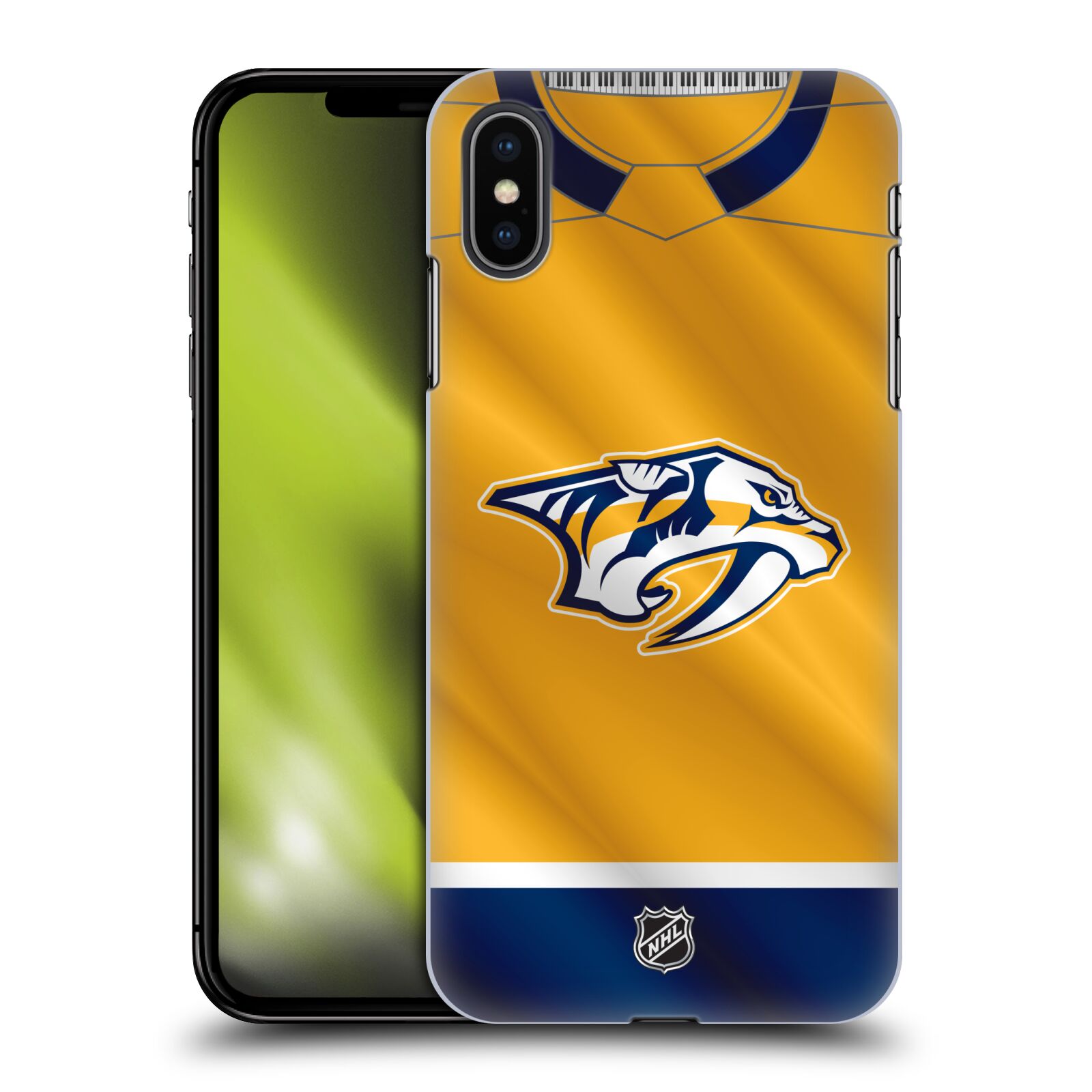 Pouzdro na mobil Apple Iphone XS MAX - HEAD CASE - Hokej NHL - Nashville Predators - Dres